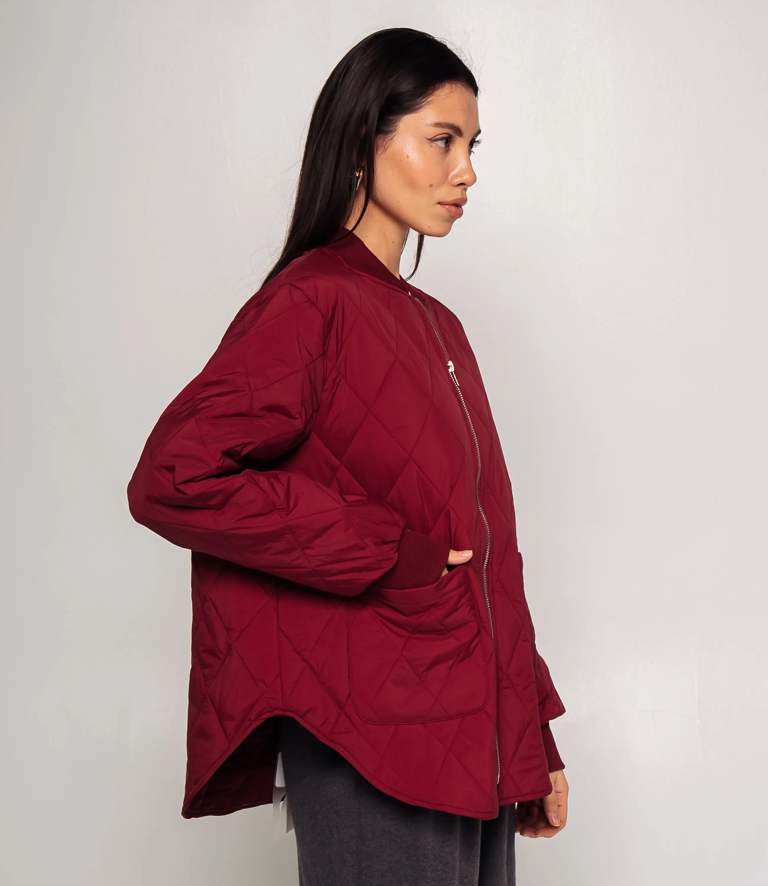 Куртка #КТ733, бордовый - фото 2