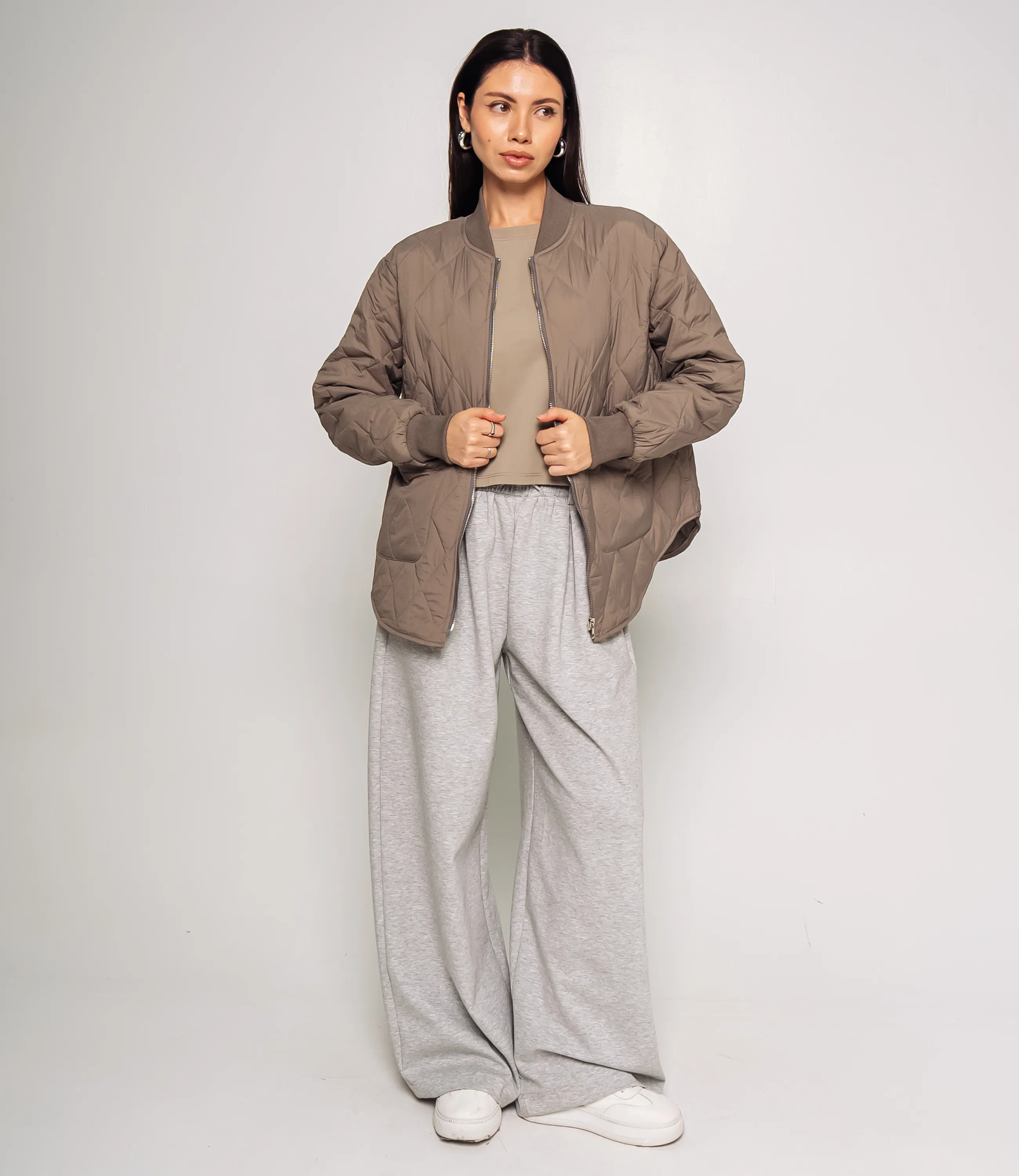 Куртка #КТ733, бежево-серый - фото 4