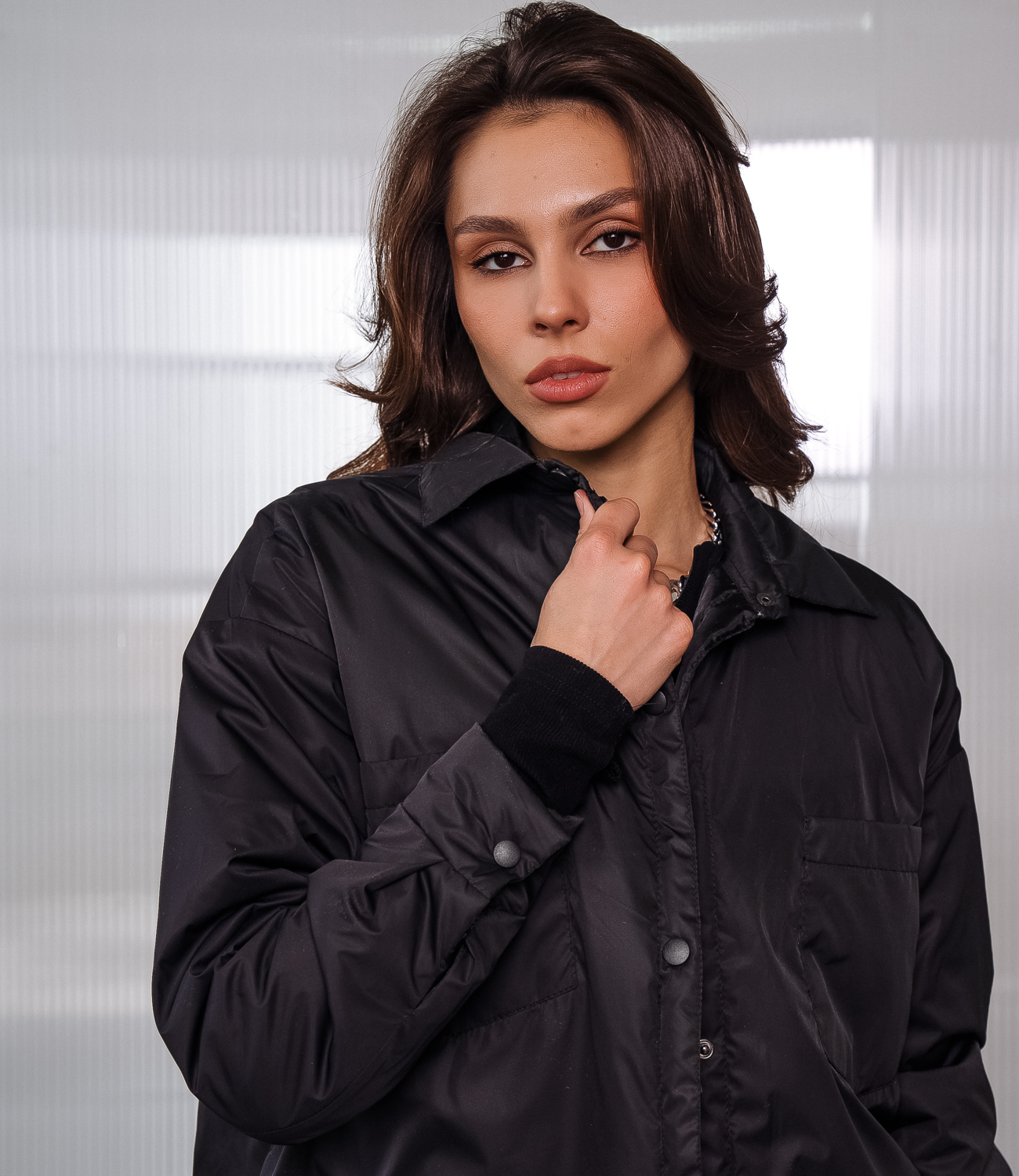 Куртка #ОБШ1652-1, чёрный - фото 5