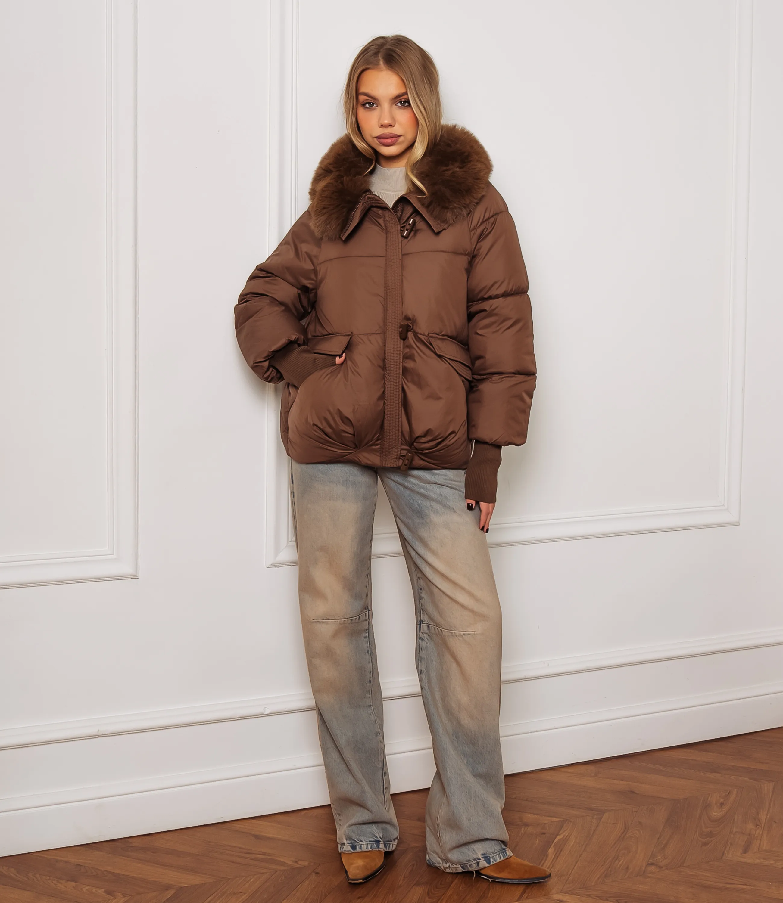 Куртка #КТ8805 (8), шоколадный - фото 4
