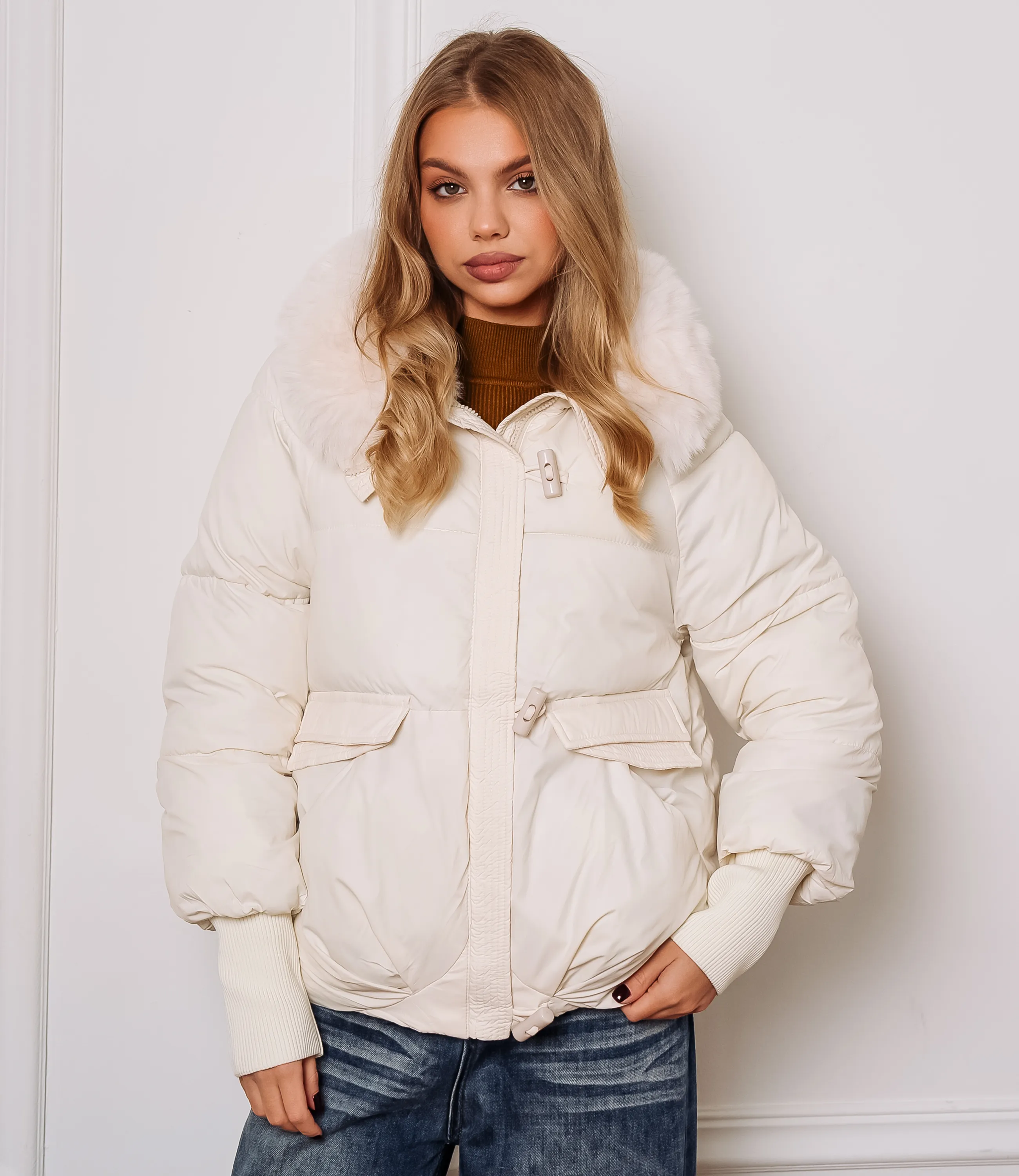 Куртка #КТ8805 (8), молочный - фото 1