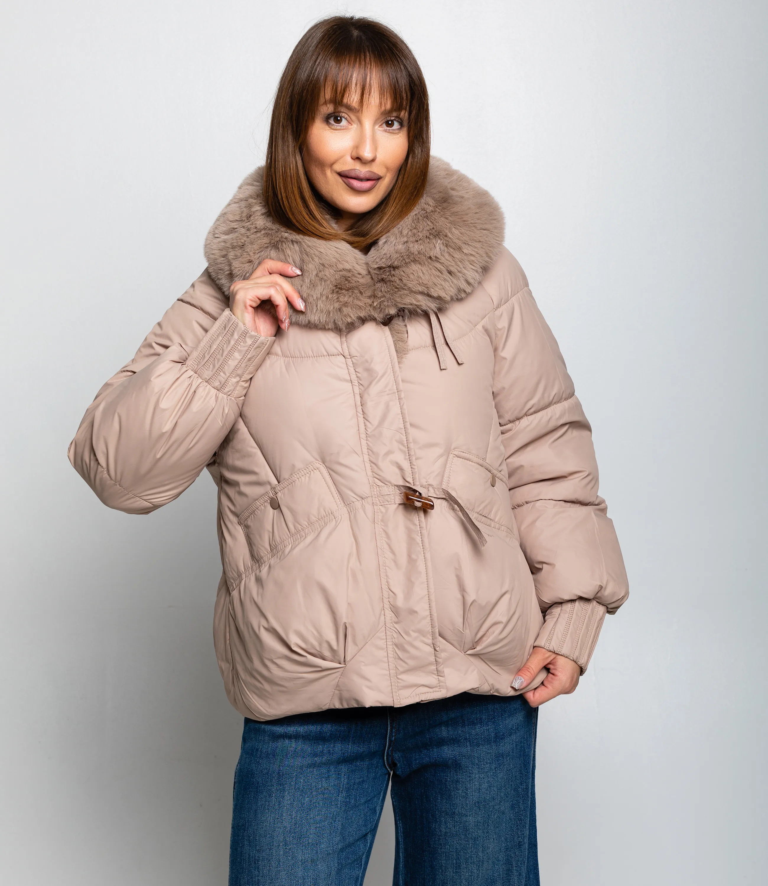 Куртка #КТ8802 (7), бежевый - фото 1