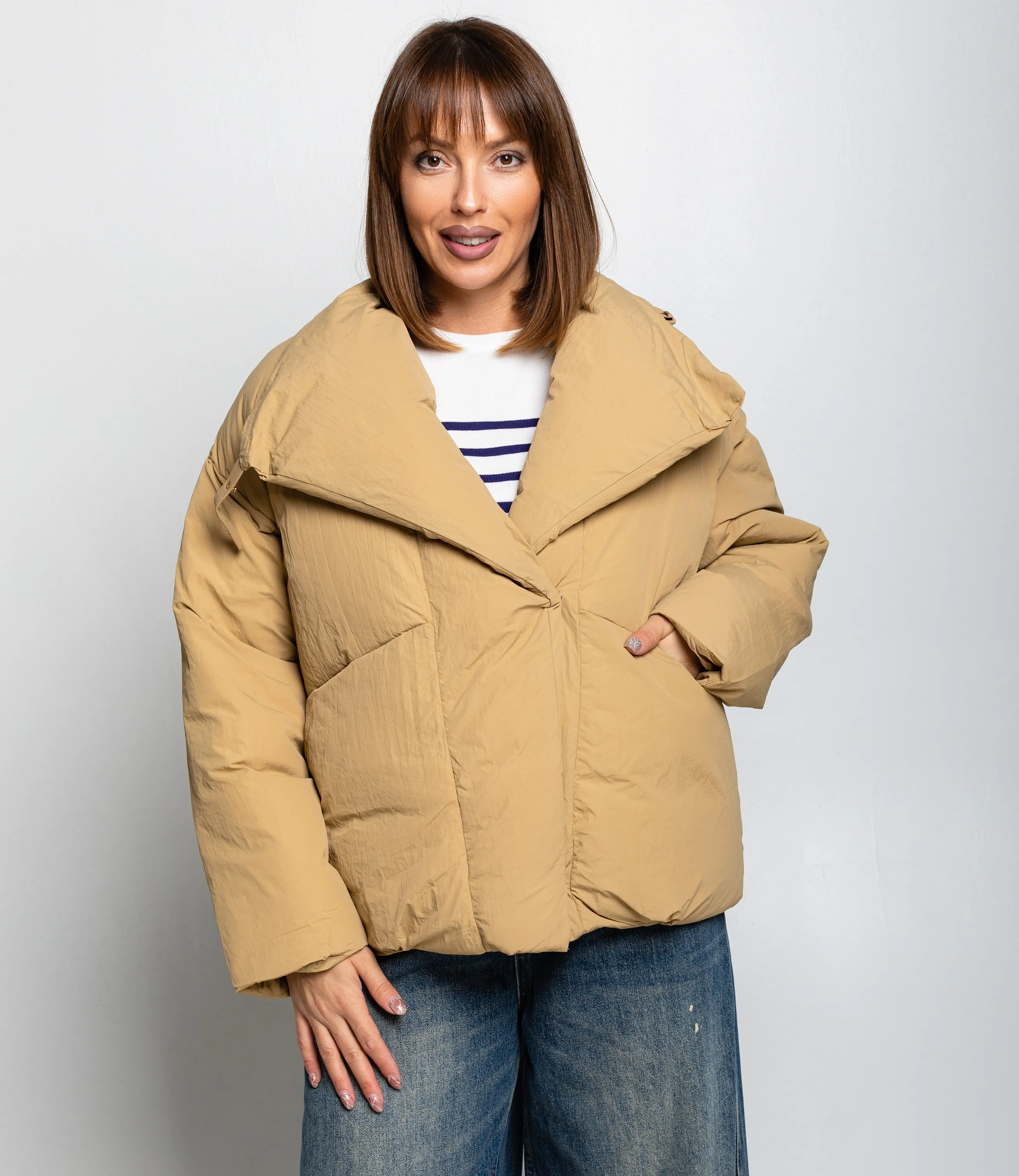 Куртка #КТ8601 (2), бежевый