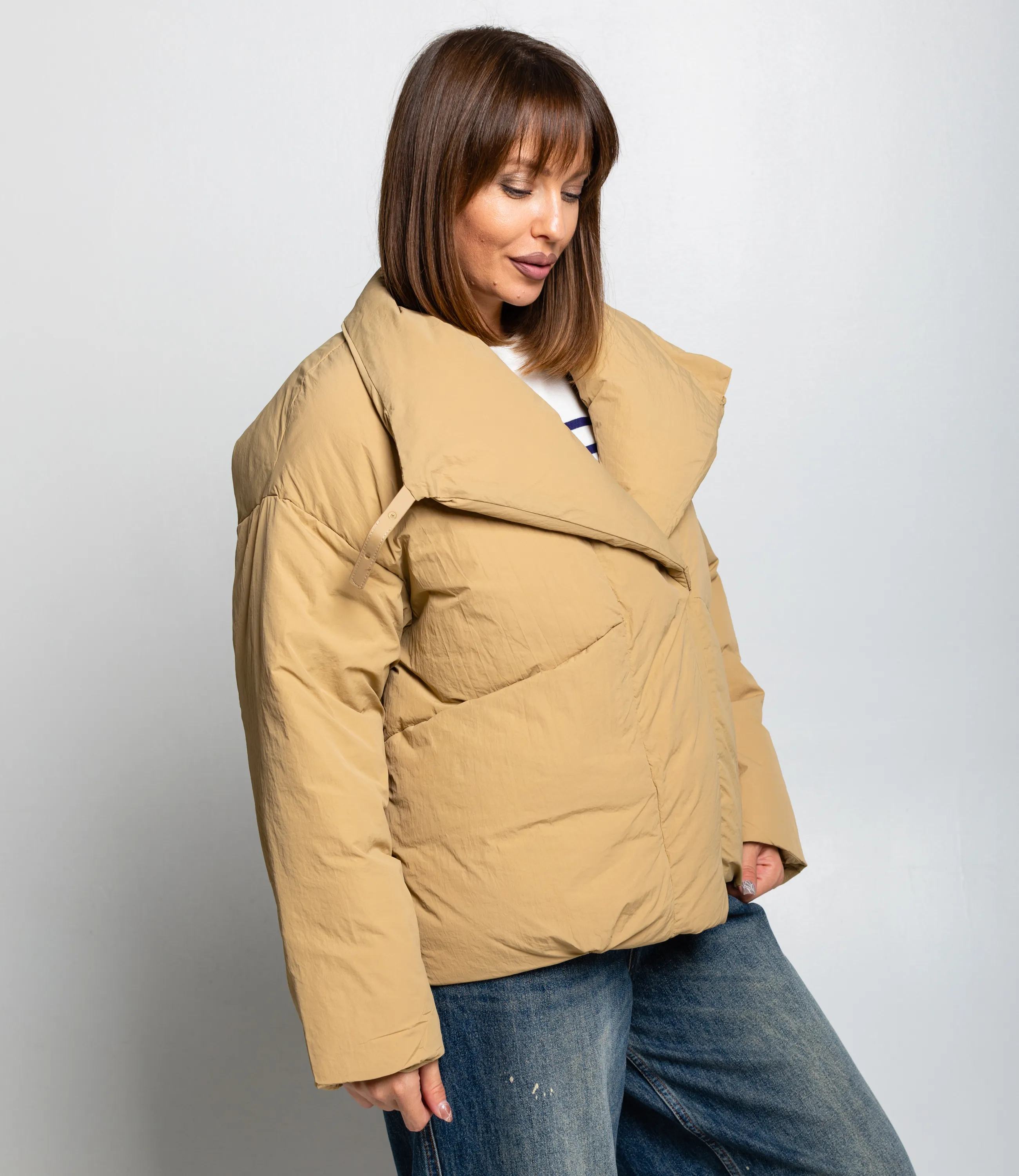 Куртка #КТ8601 (2), бежевый - фото 2