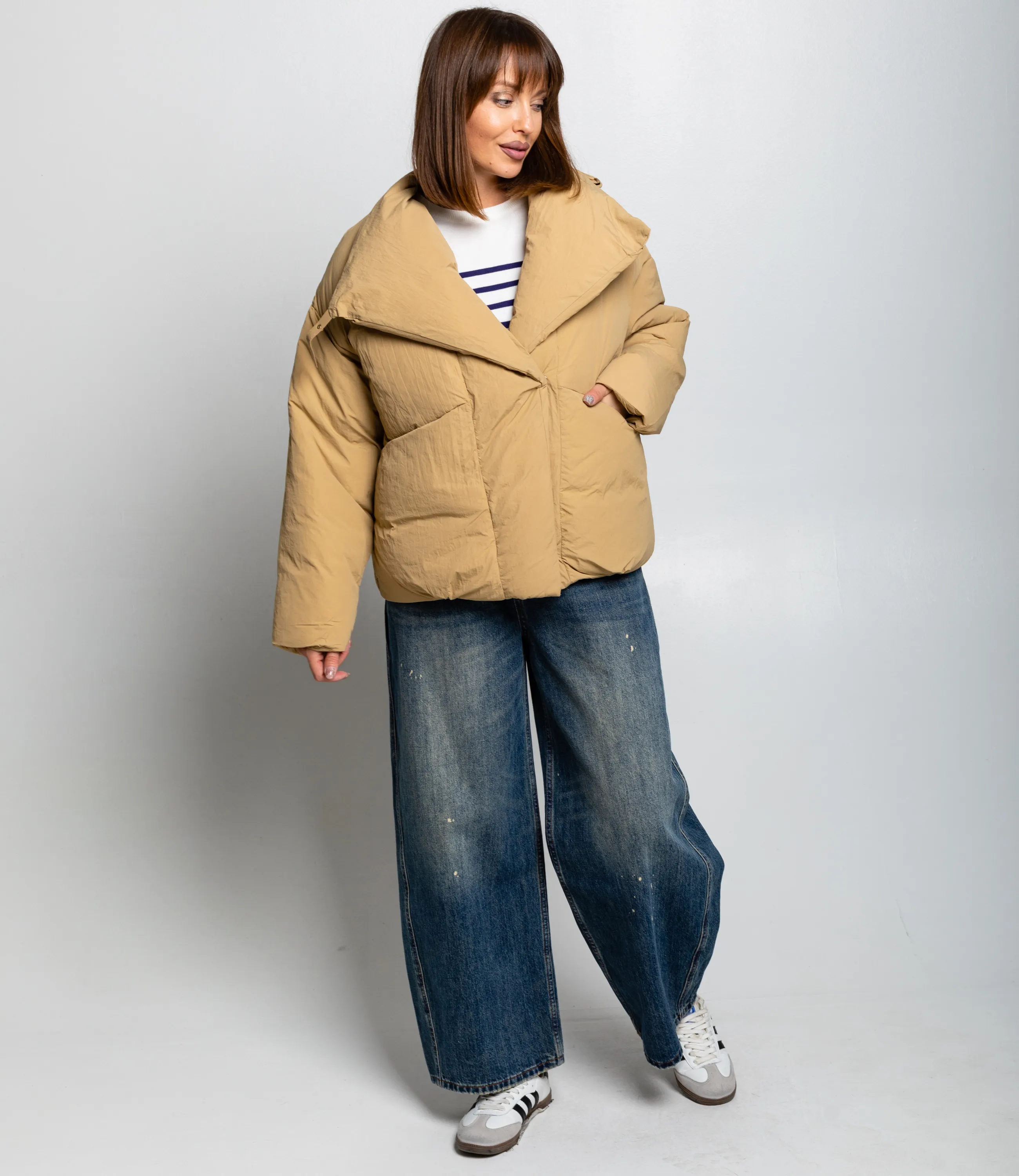 Куртка #КТ8601 (2), бежевый - фото 4