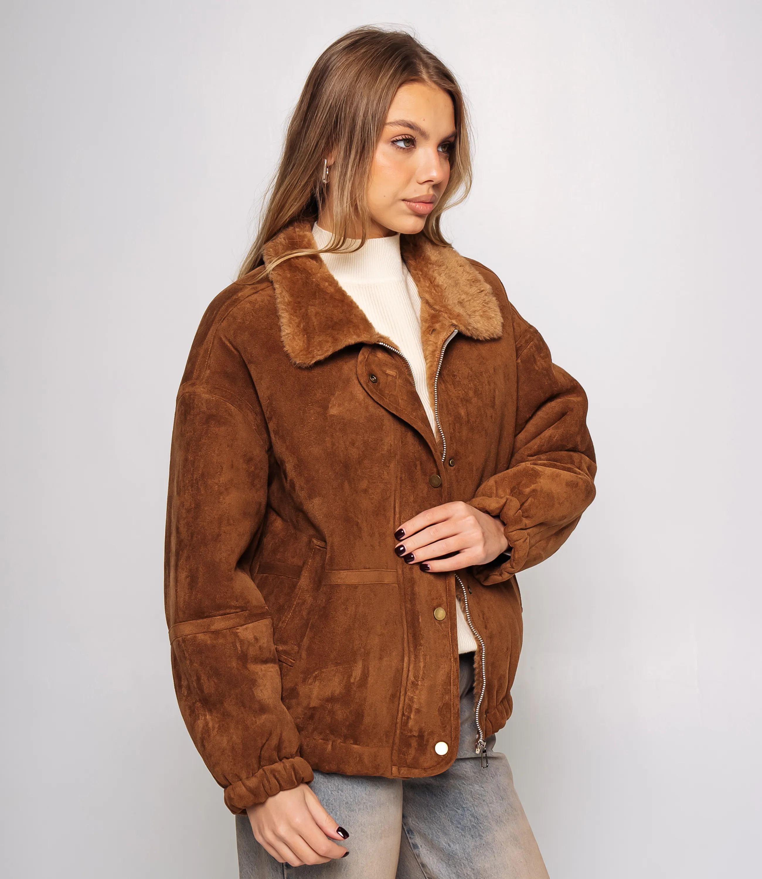 Дублёнка #КТ2232 (3), коричневый - фото 2