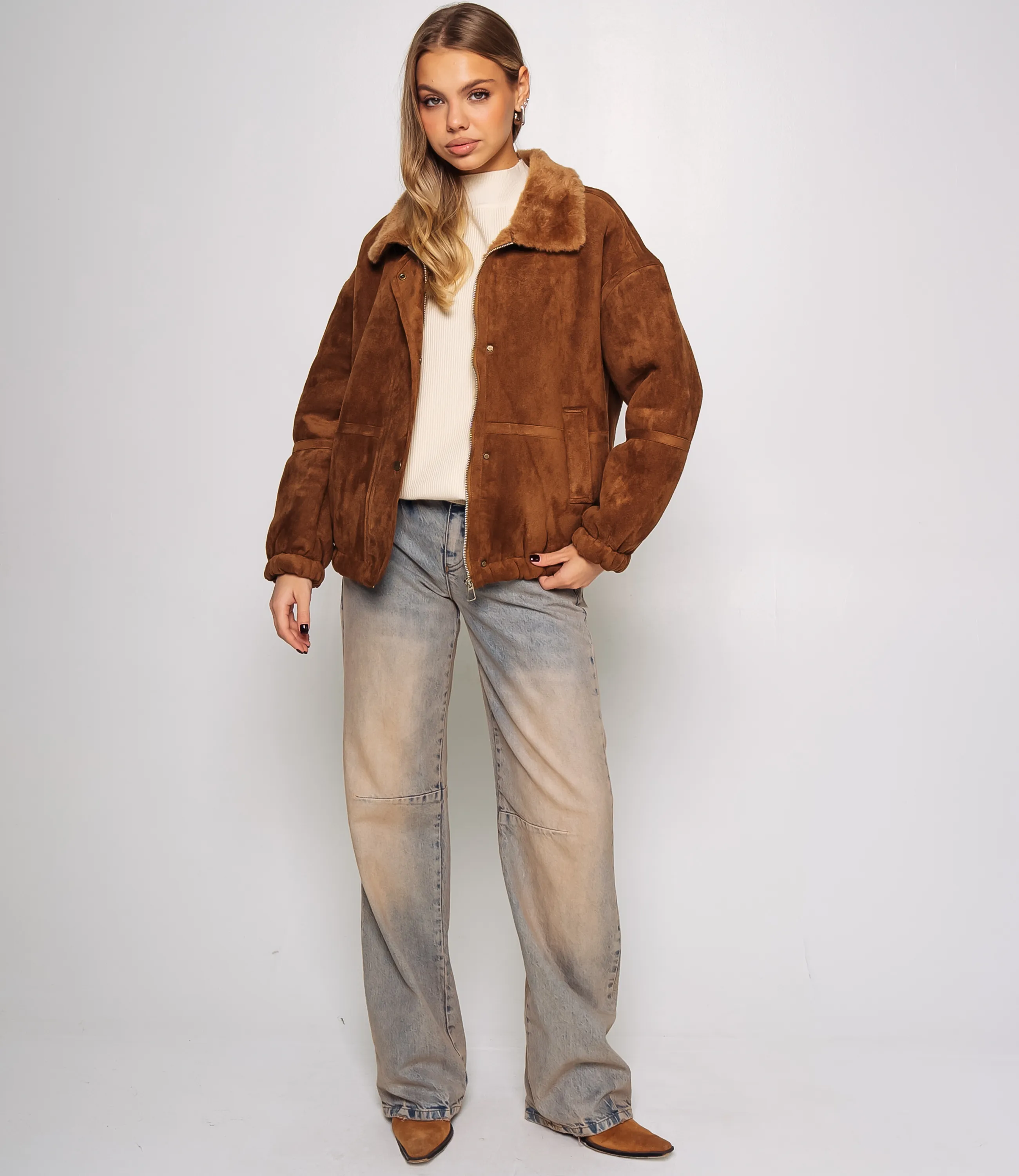 Дублёнка #КТ2232 (3), коричневый - фото 4