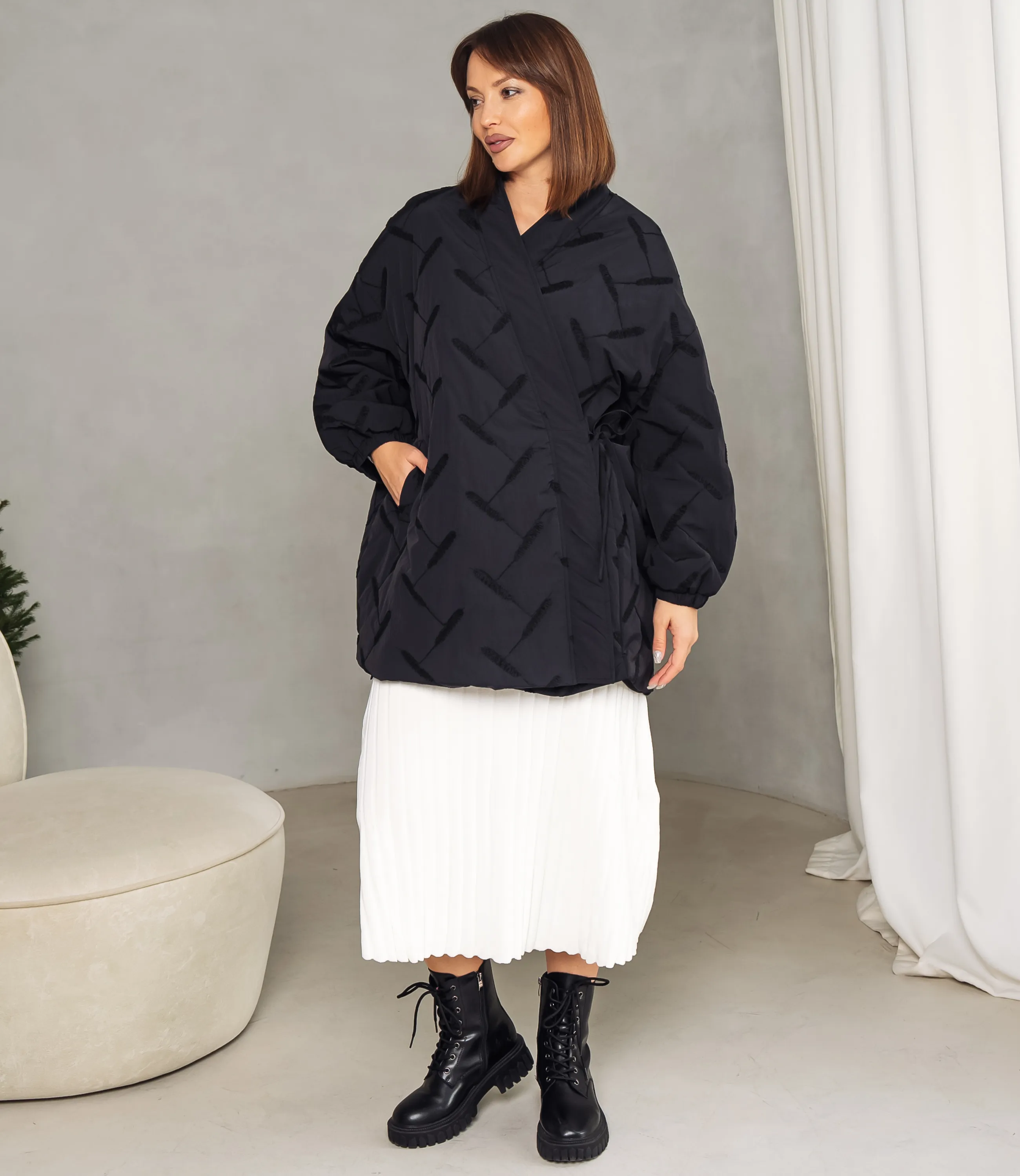 Куртка #КТ095 (1), чёрный - фото 4