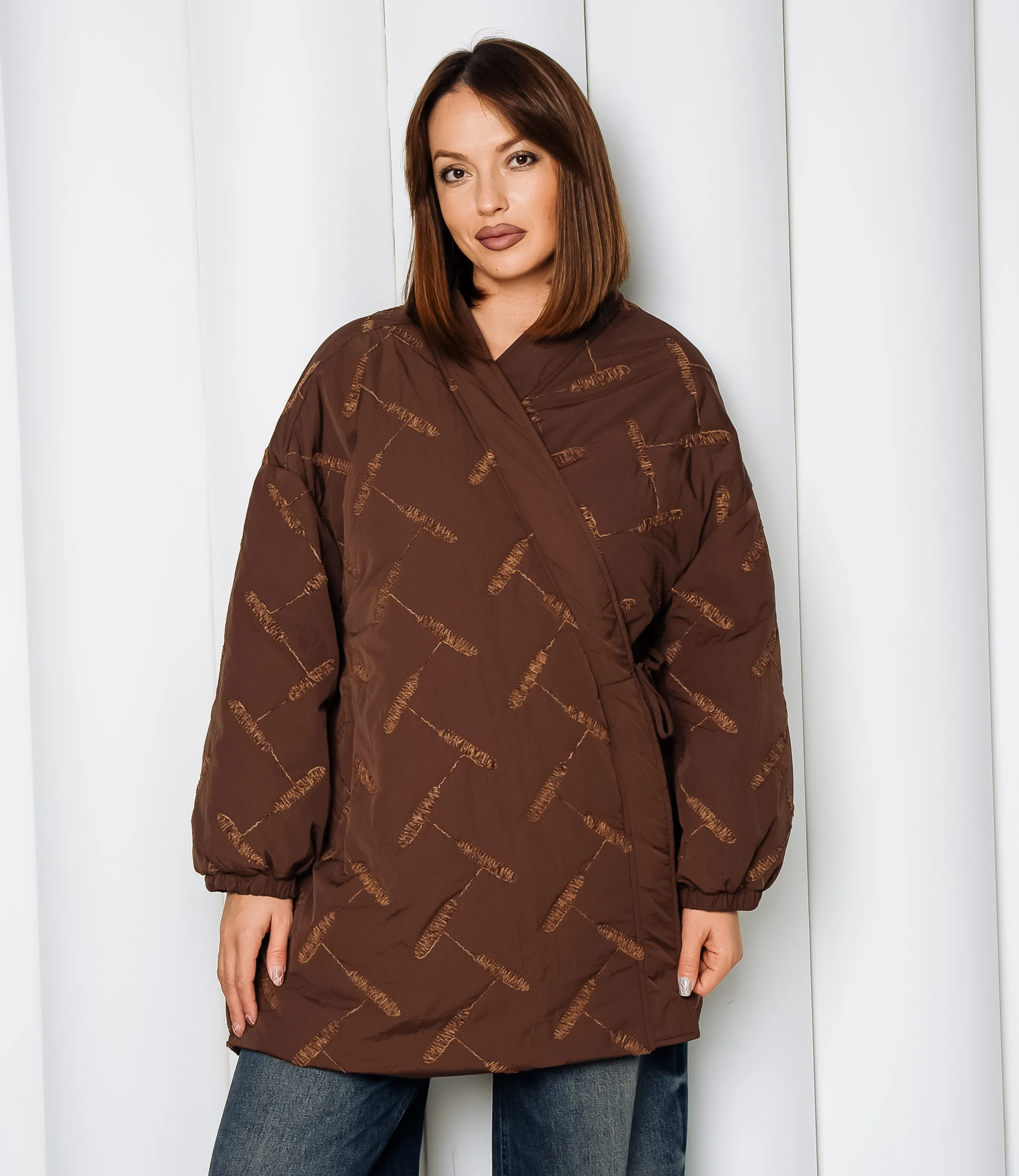 Куртка #КТ095 (1), шоколадный - фото 1