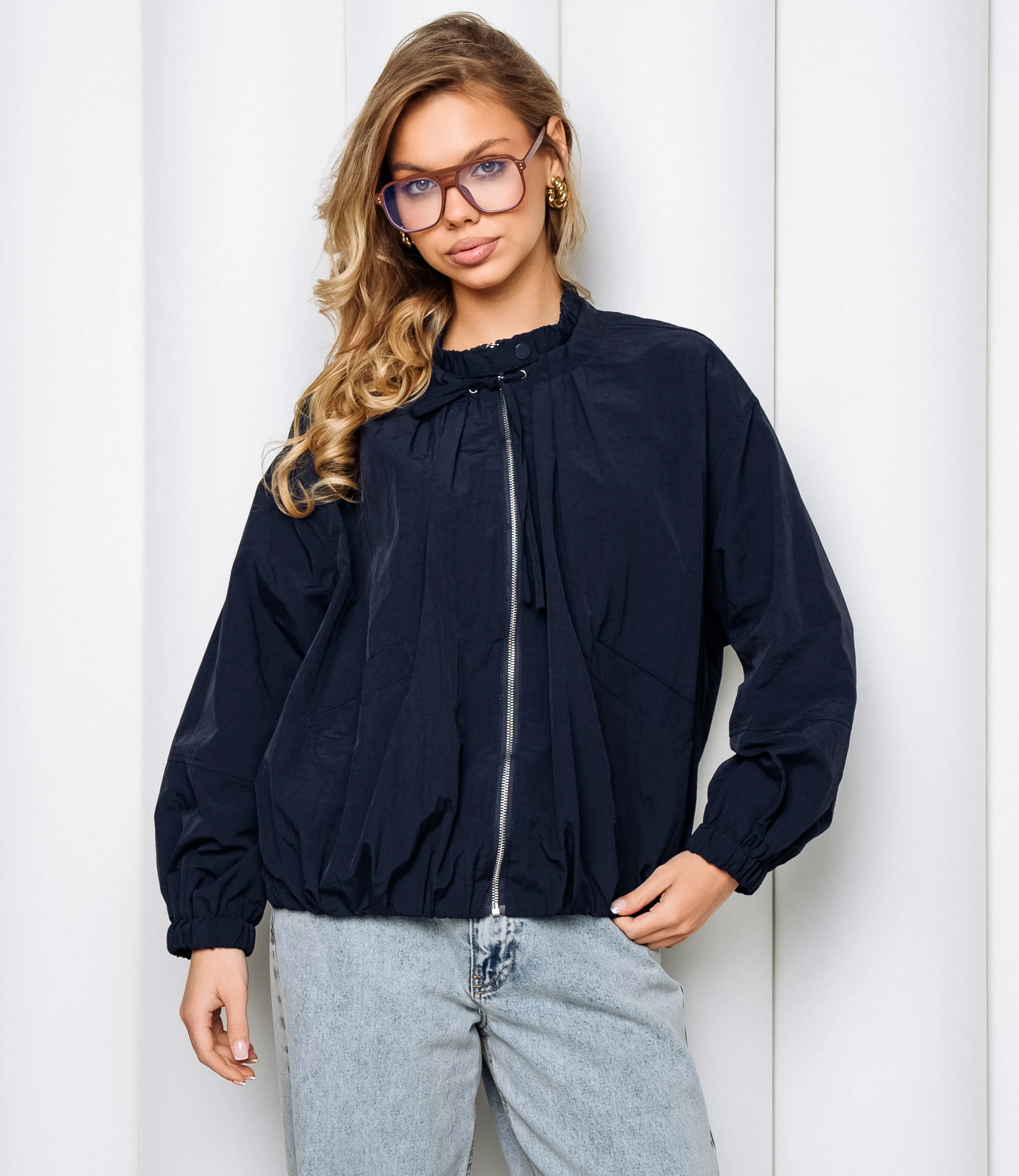 Бомбер #КТ8330 (3), тёмно-синий - фото 1