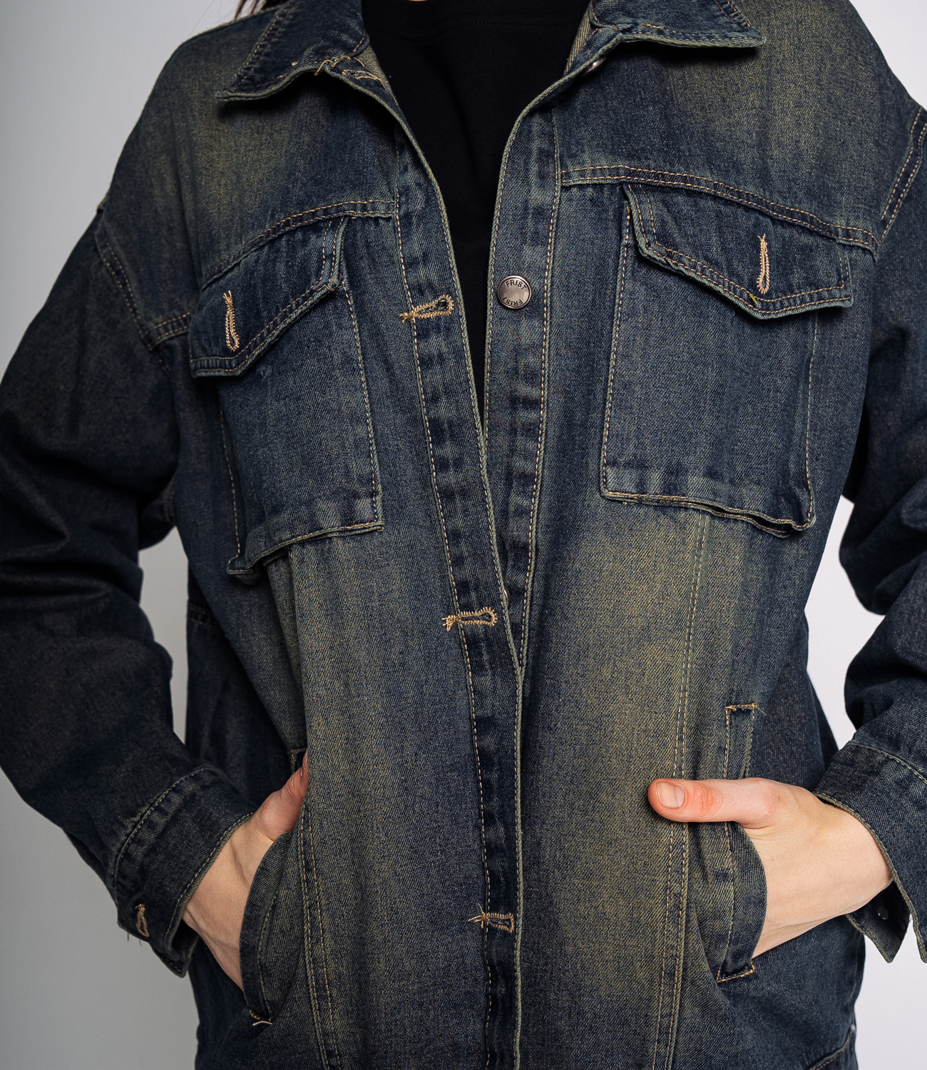 Джинсовая куртка #КТ0181 (1), синий - фото 5