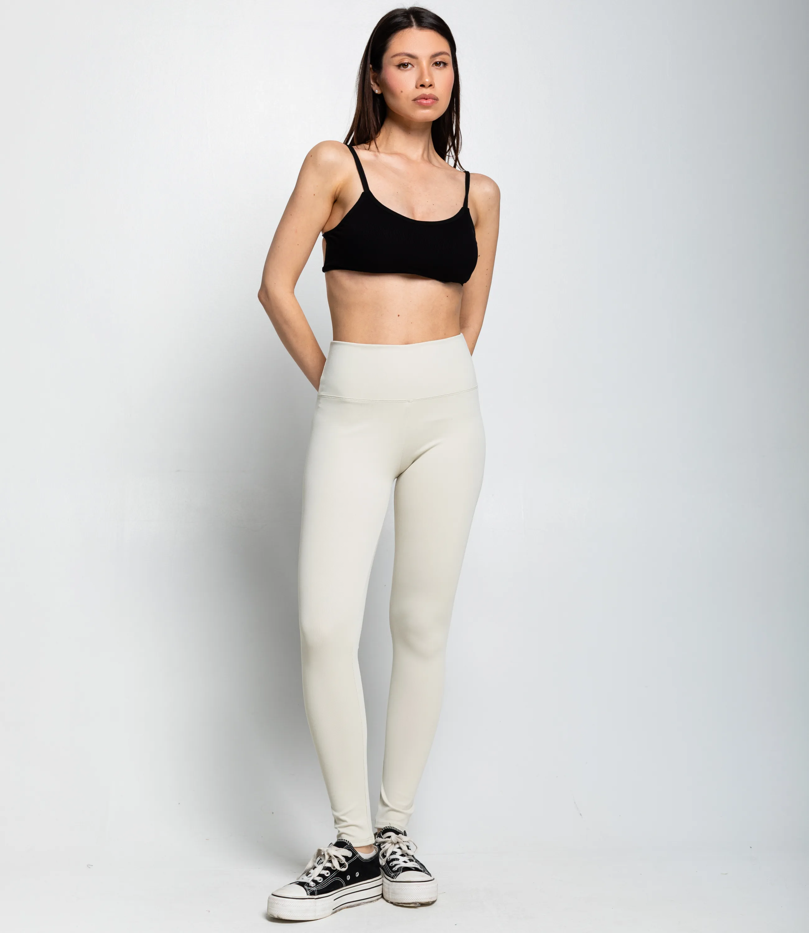 Леггинсы #КТ269 (1), светло-бежевый - фото 1