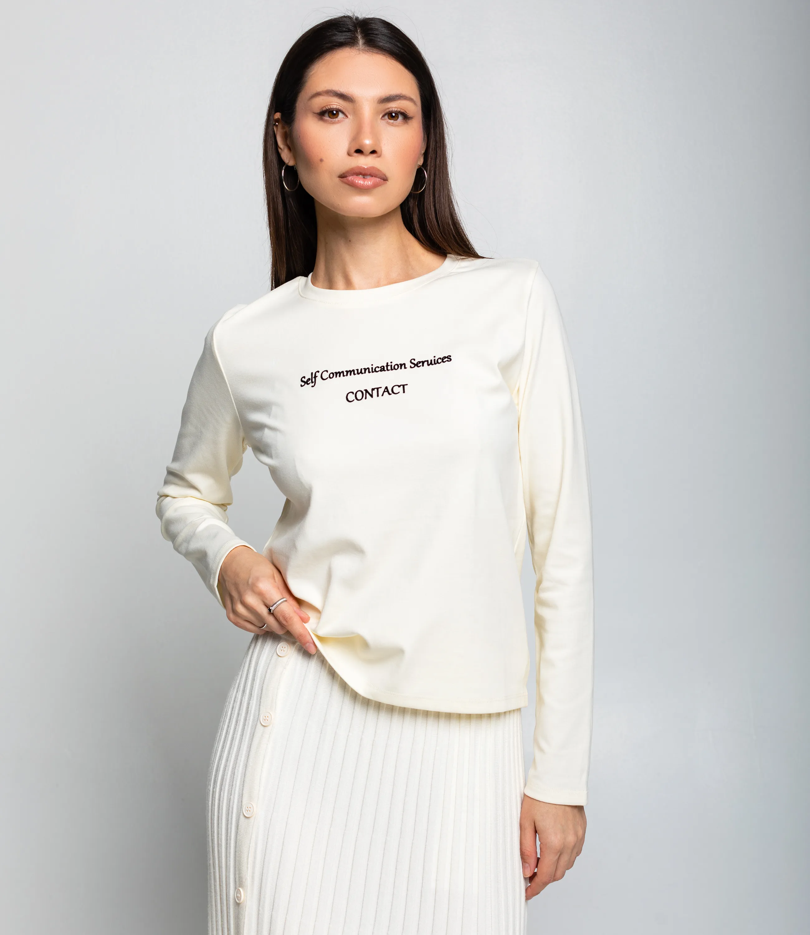 Лонгслив #КТ8923 (3), кремовый - фото 1