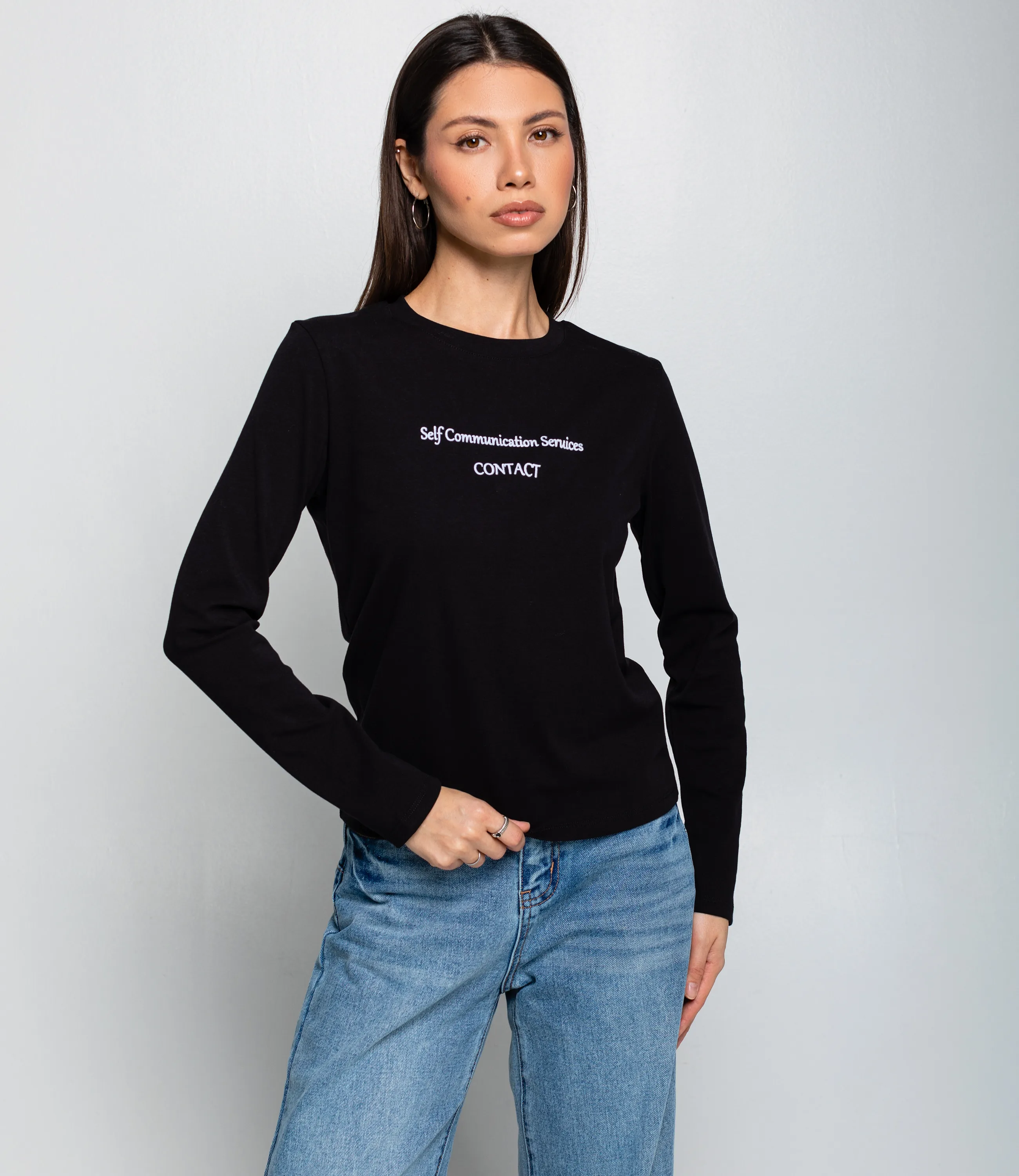 Лонгслив #КТ8923 (3), чёрный - фото 1