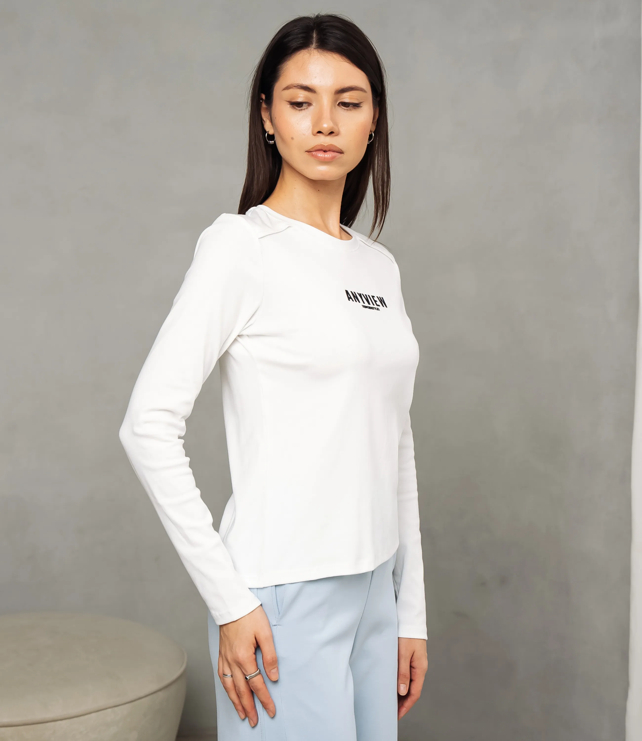 Лонгслив #КТ9072, белый - фото 2