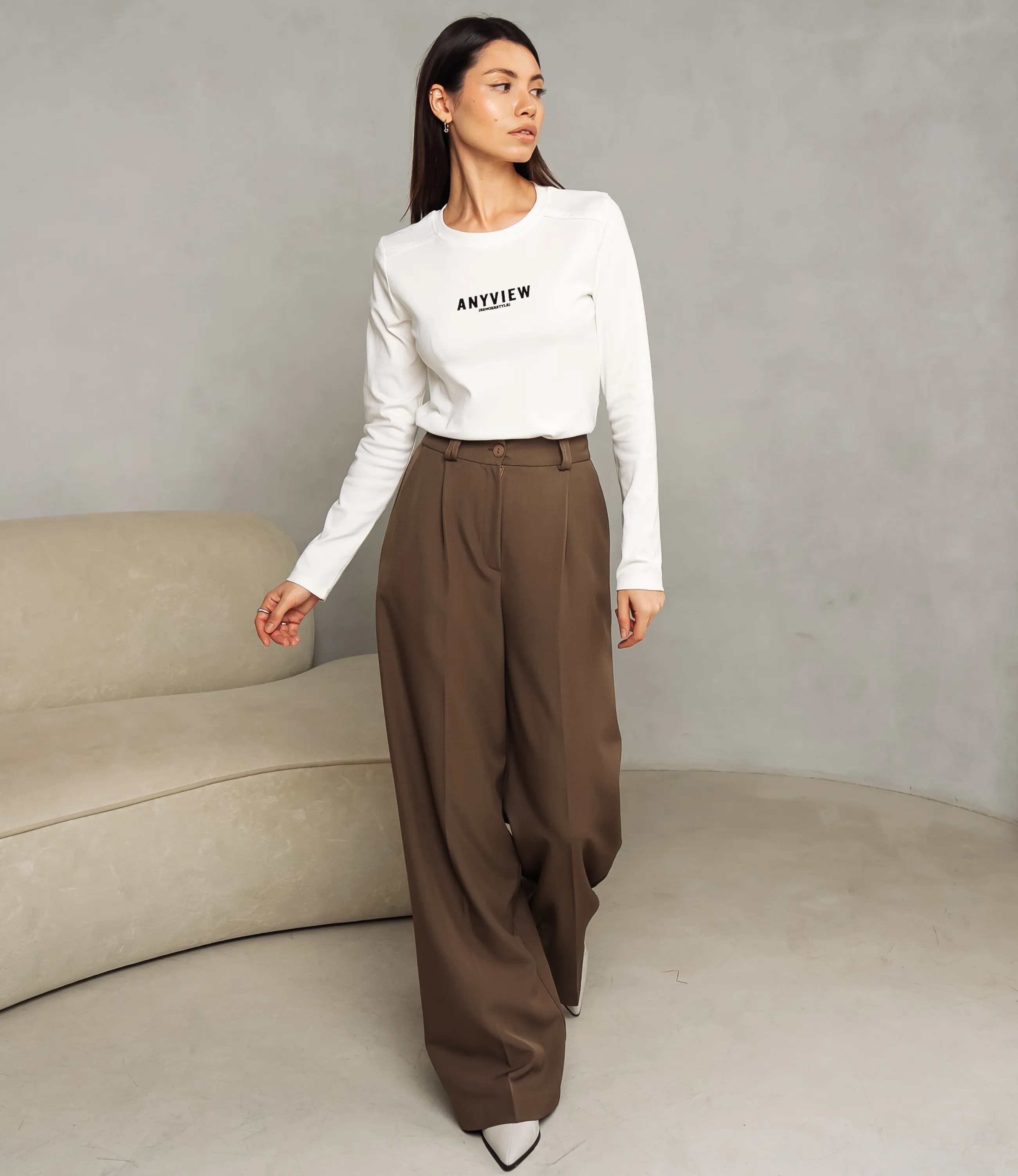 Лонгслив #КТ9072, молочный - фото 4