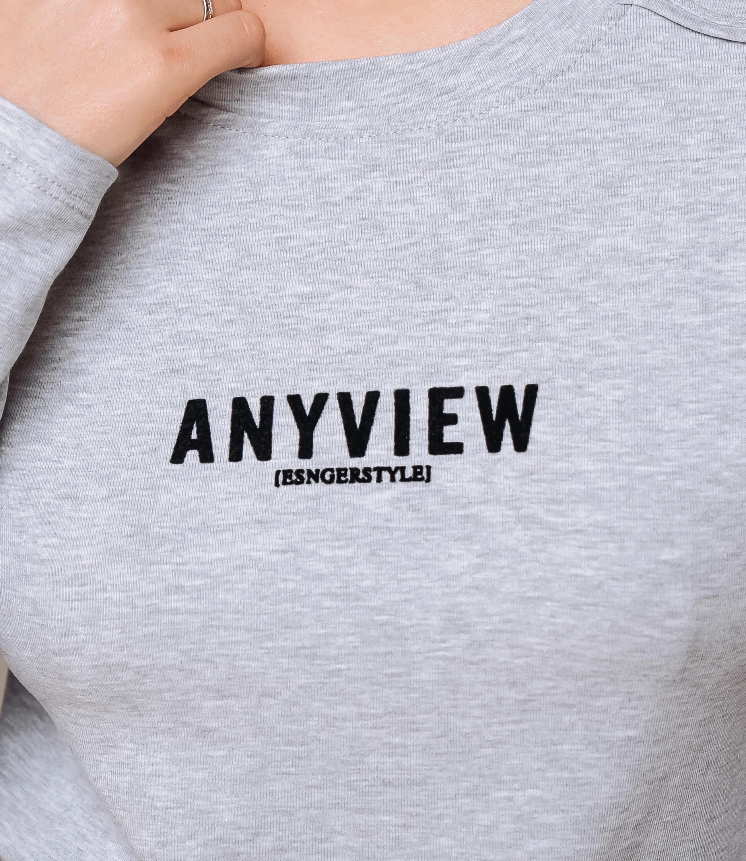 Лонгслив #КТ9072, серый меланж - фото 5