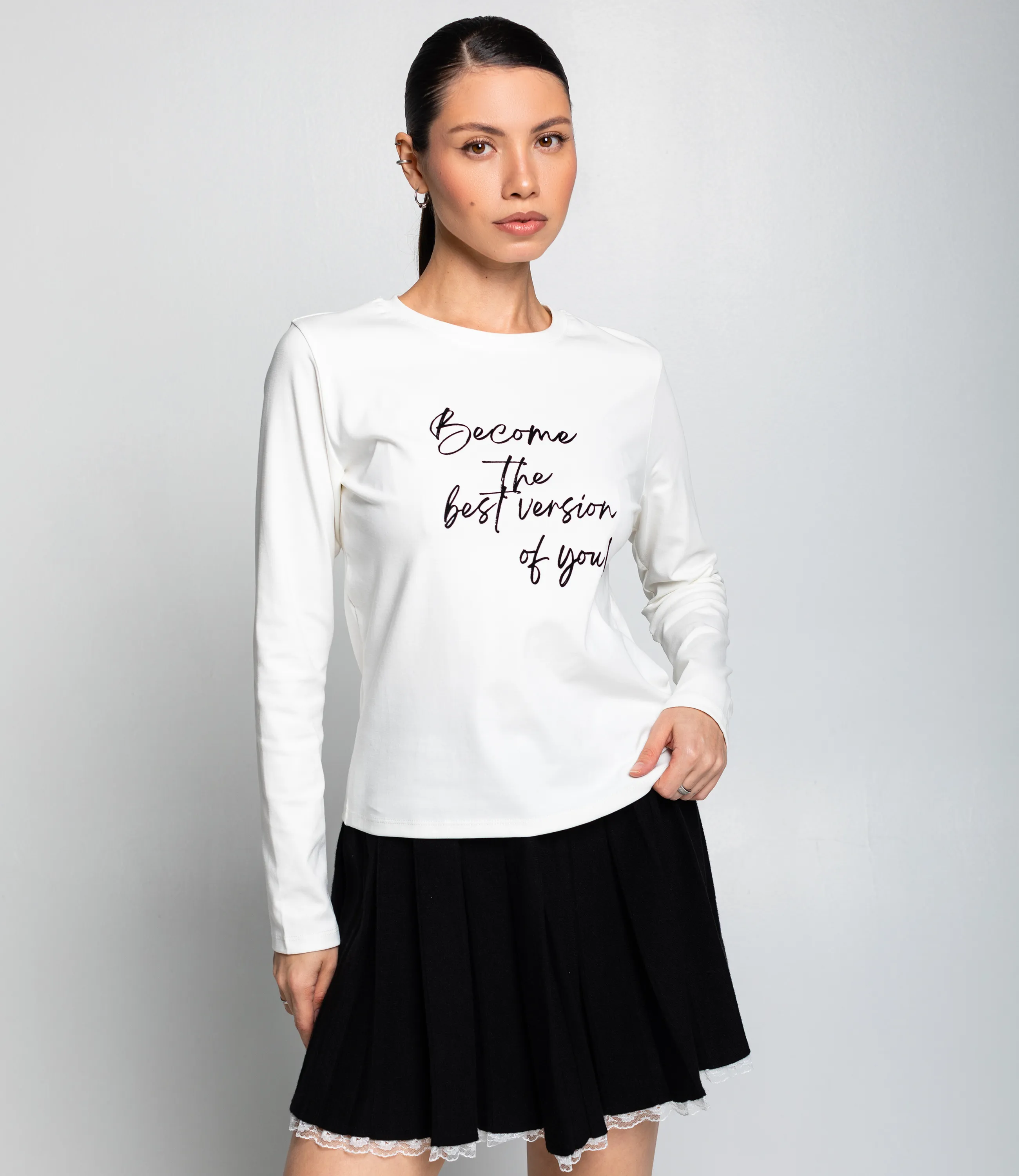 Лонгслив #КТ8921 (2), молочный - фото 1