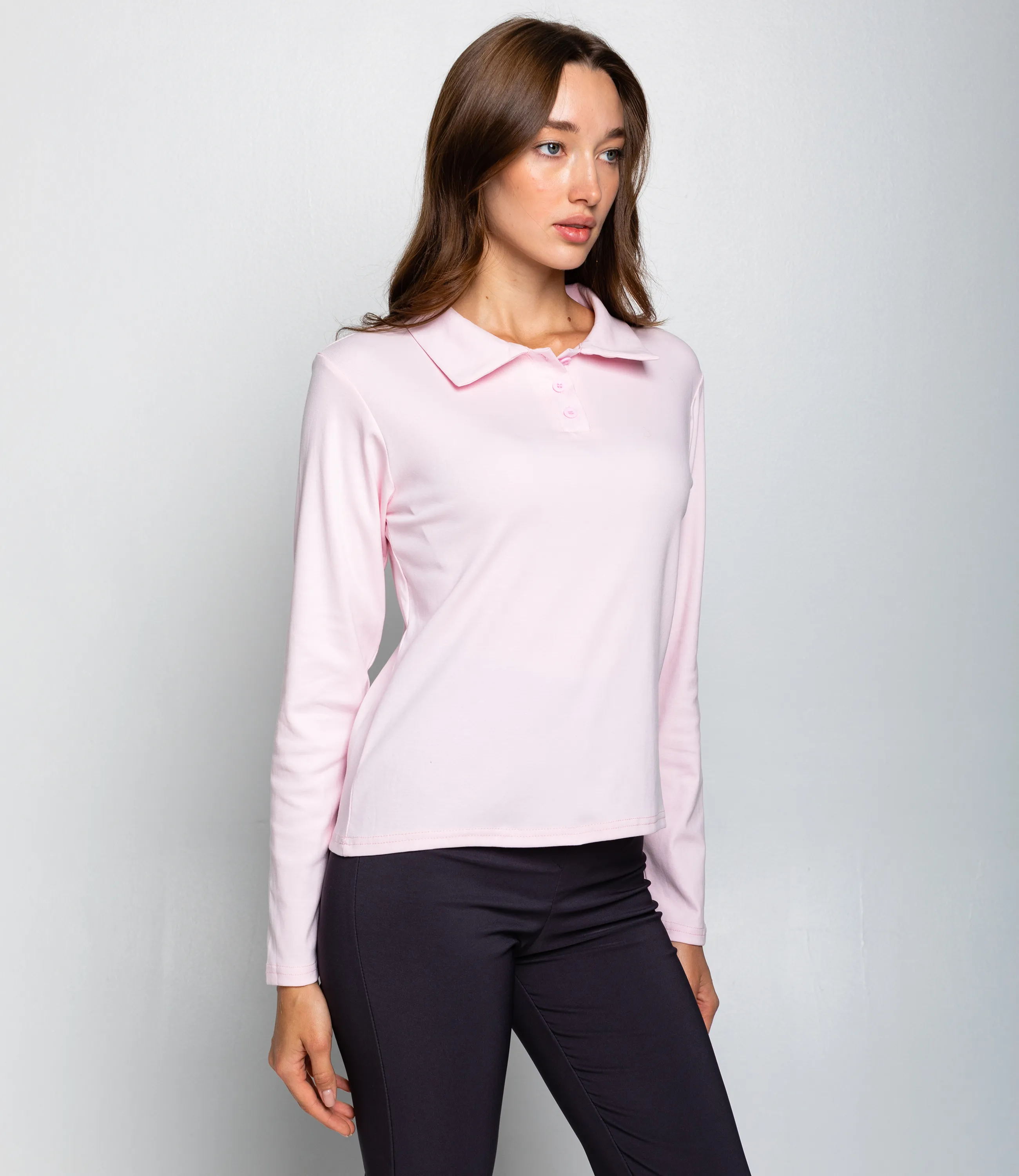 Лонгслив #КТ3396, светло-розовый - фото 2