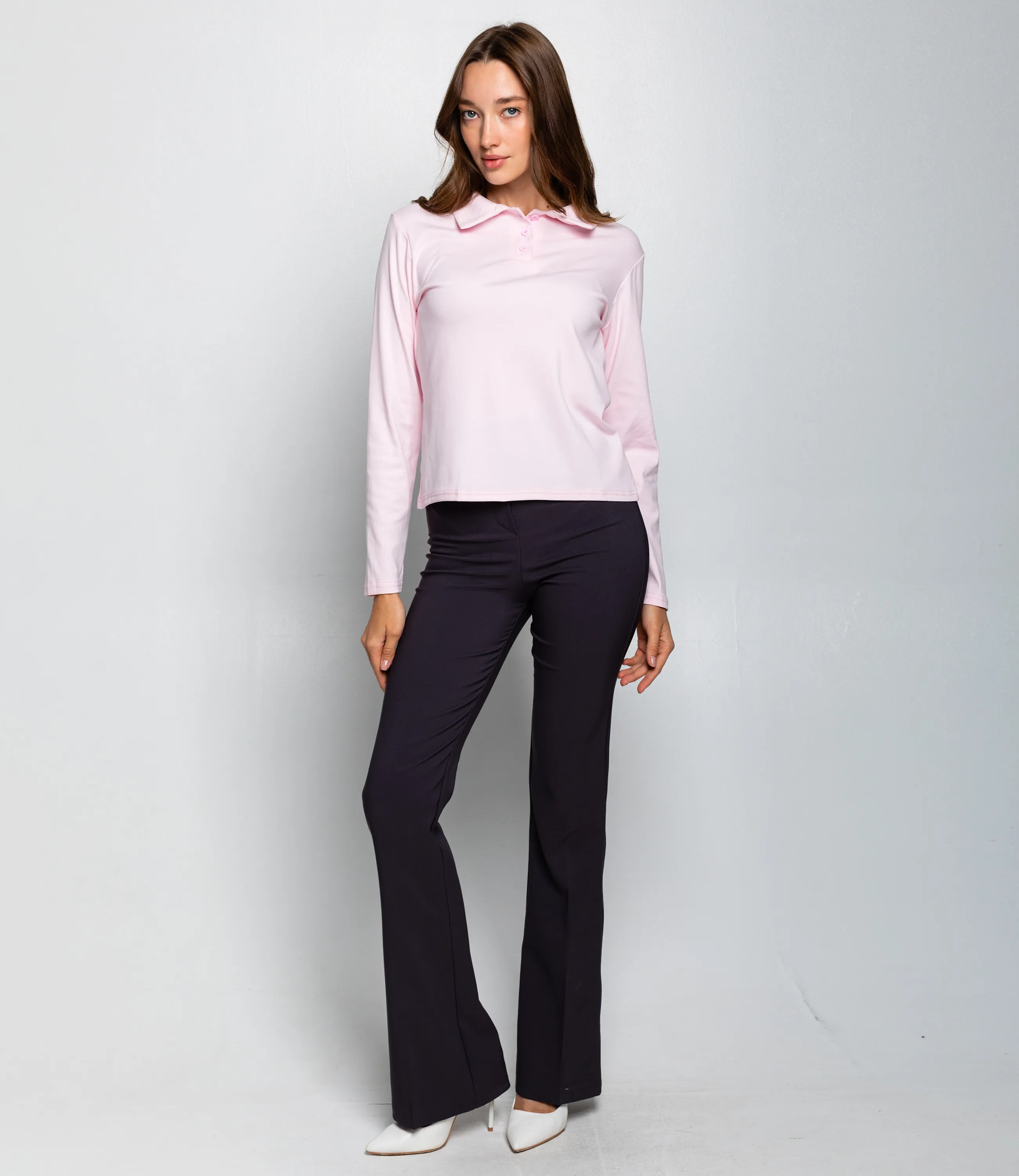 Лонгслив #КТ3396, светло-розовый - фото 4