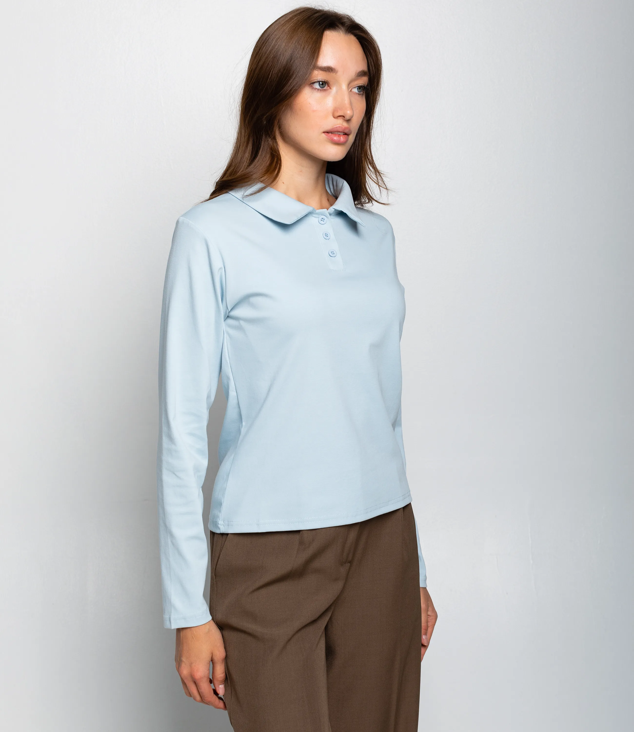 Лонгслив #КТ3396, голубой - фото 2