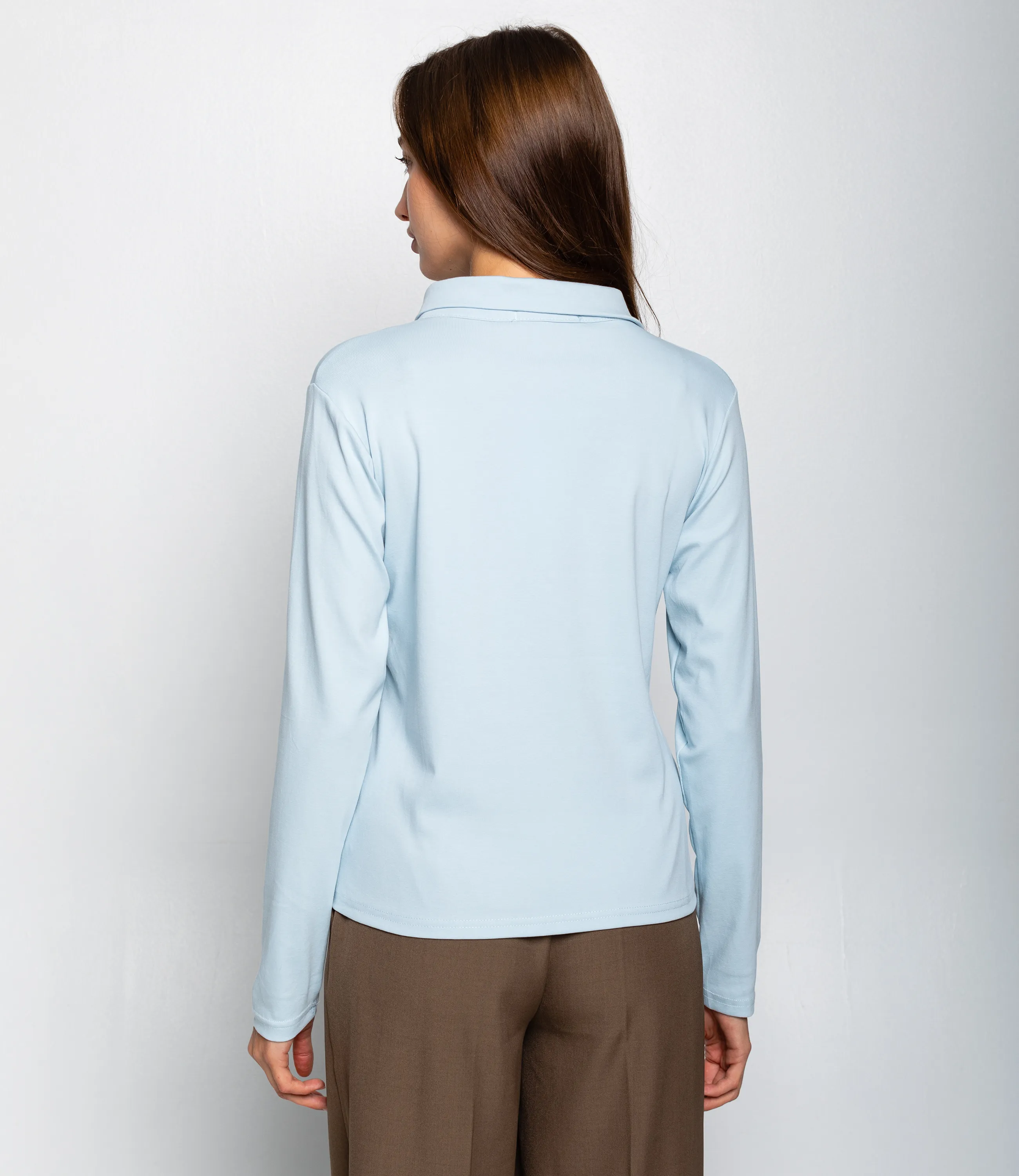 Лонгслив #КТ3396, голубой - фото 3