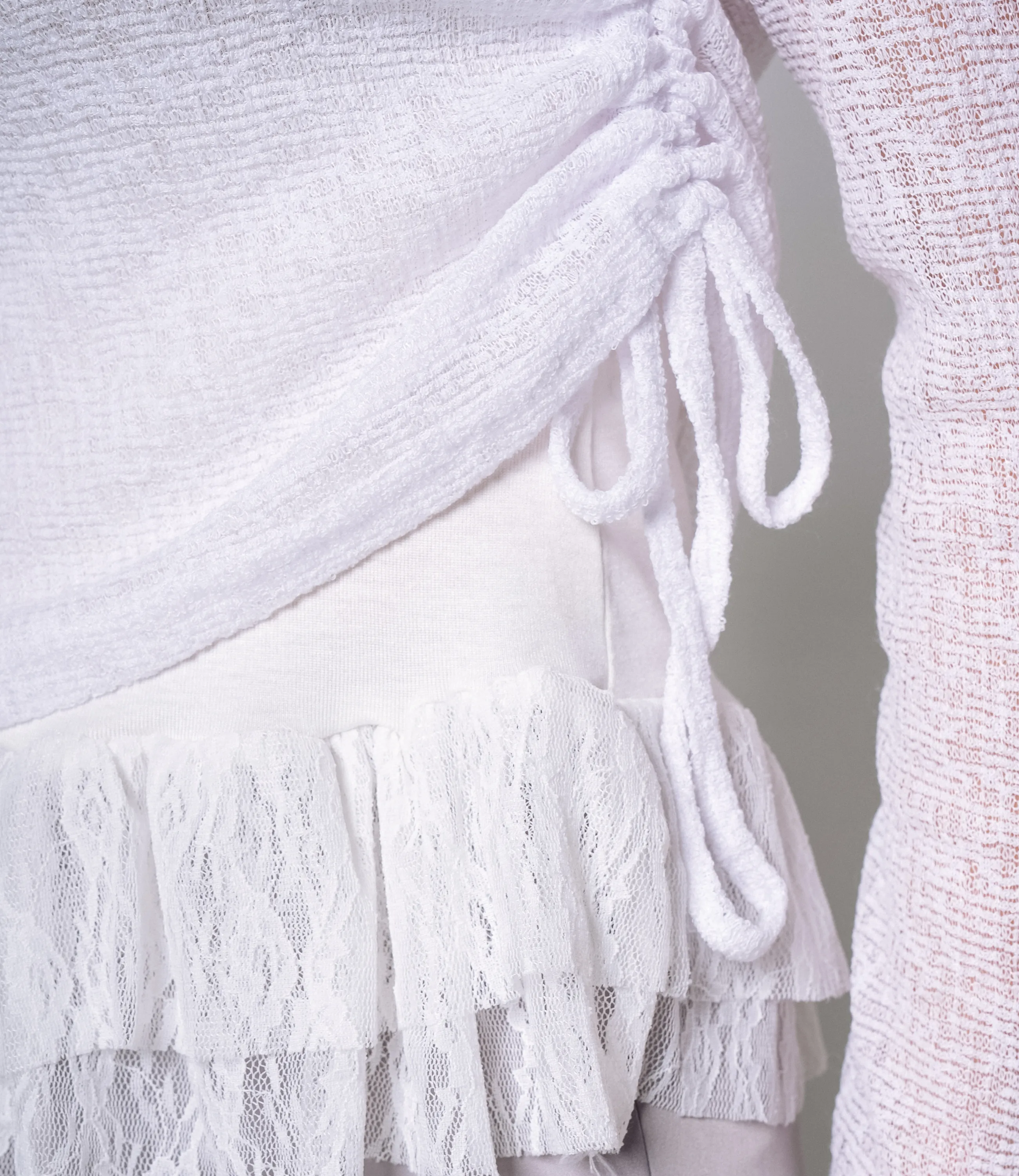 Лонгслив+топ #КТ305 (2), белый - фото 5