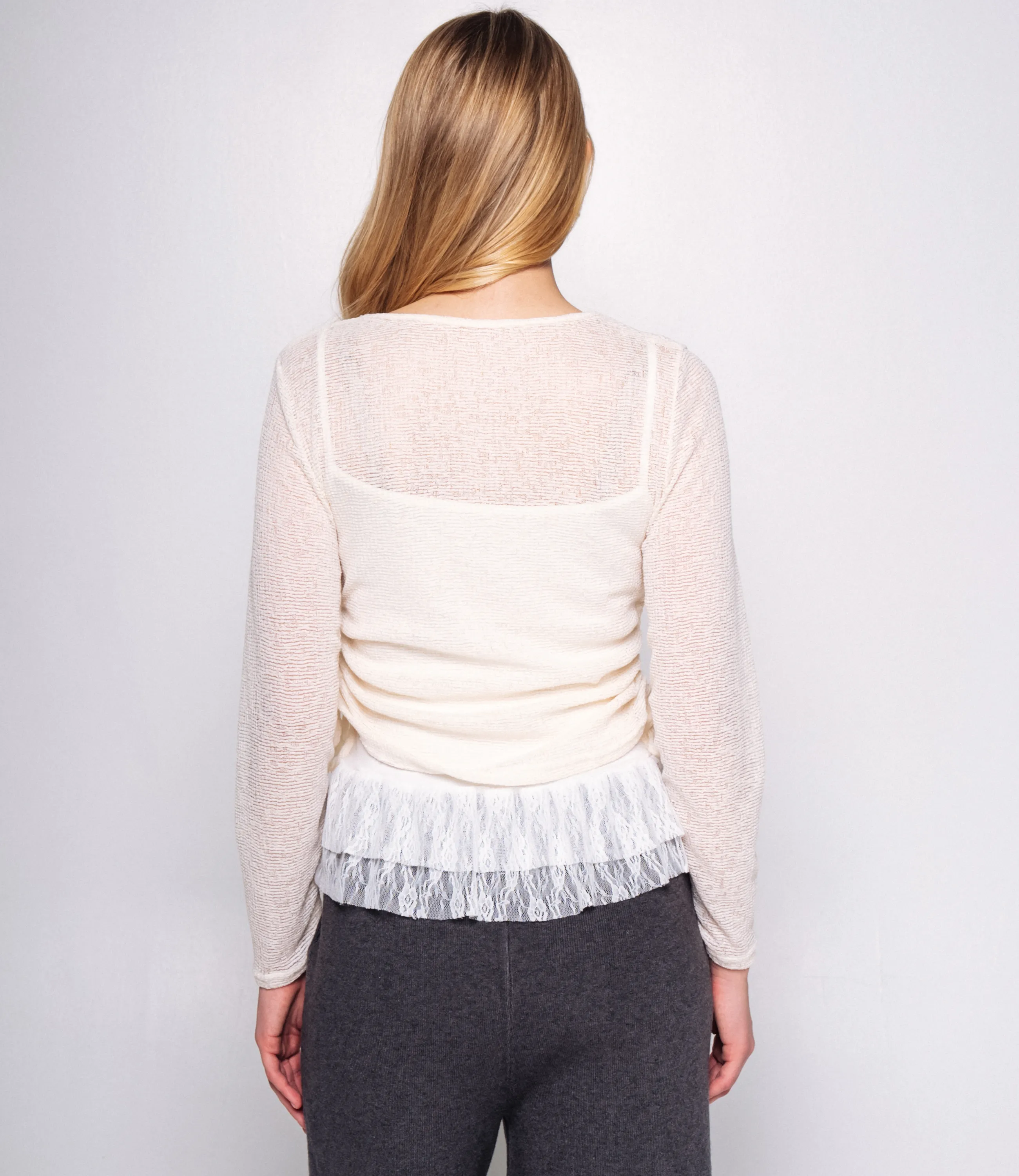 Лонгслив+топ #КТ305 (2), кремовый - фото 3