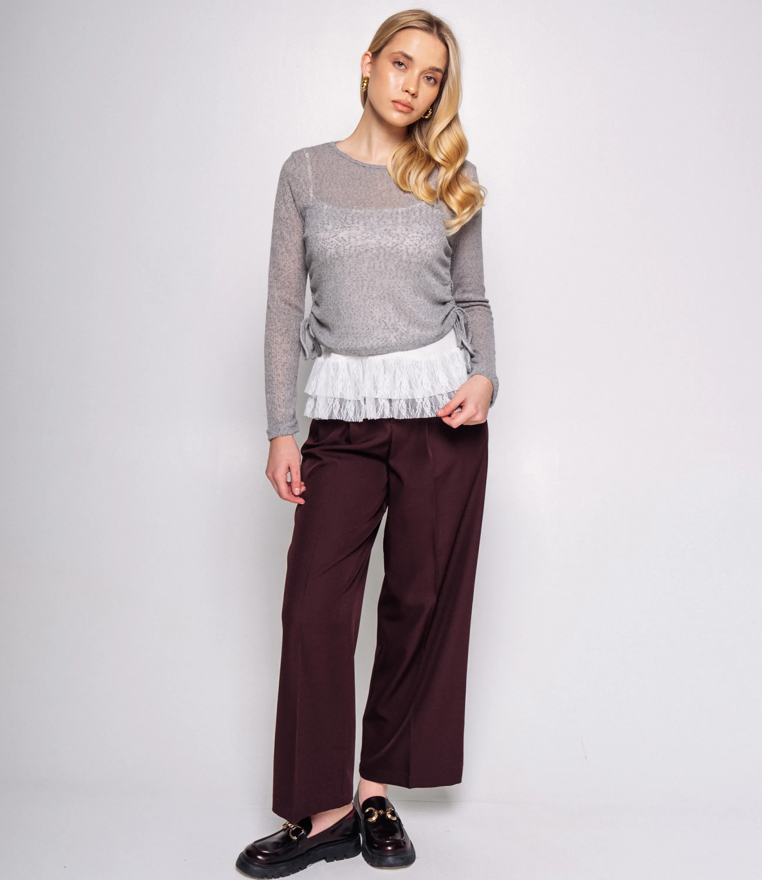 Лонгслив+топ #КТ305 (2), серый - фото 4