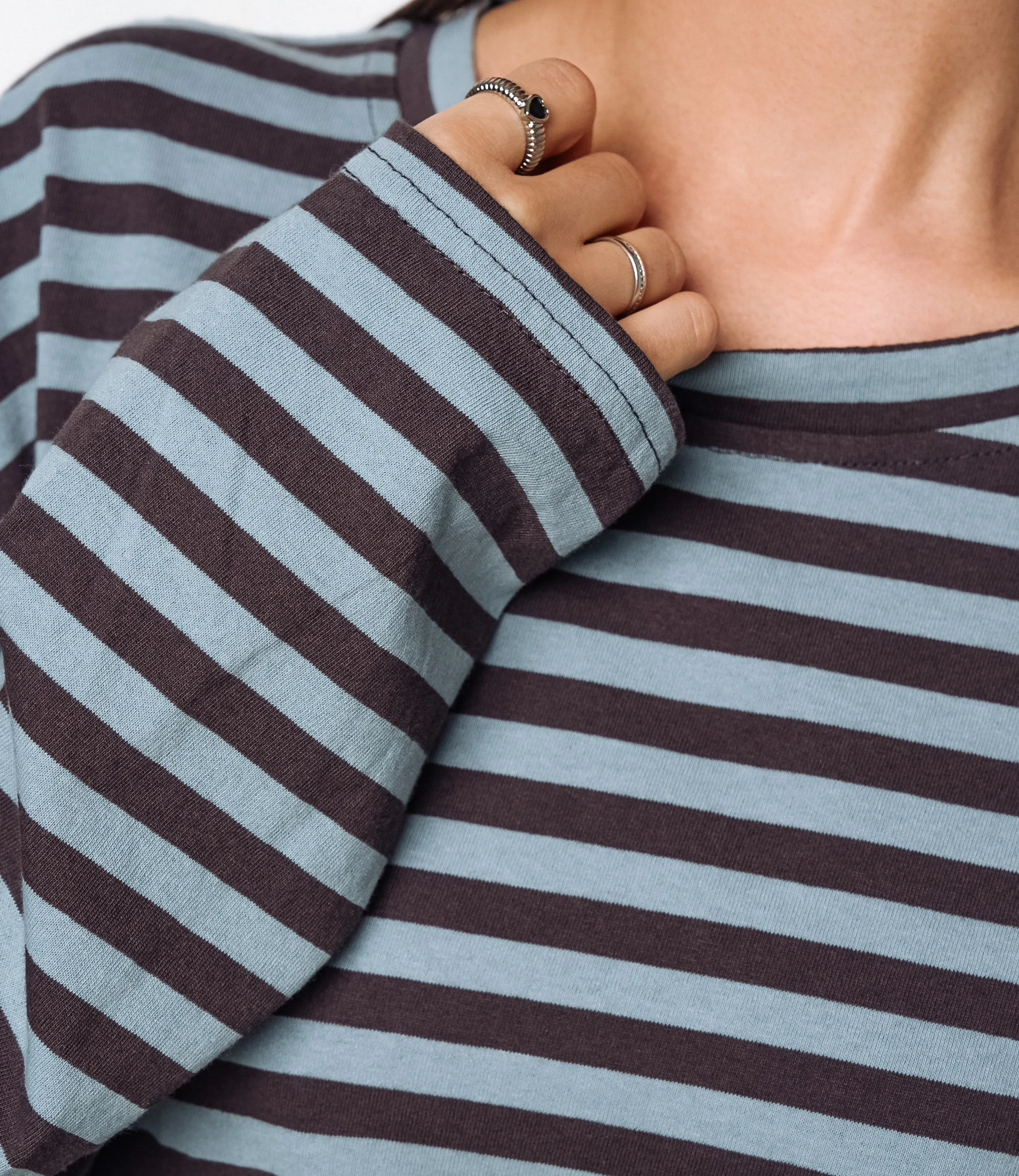 Лонгслив #КТ3045, коричневый, ментоловый - фото 5