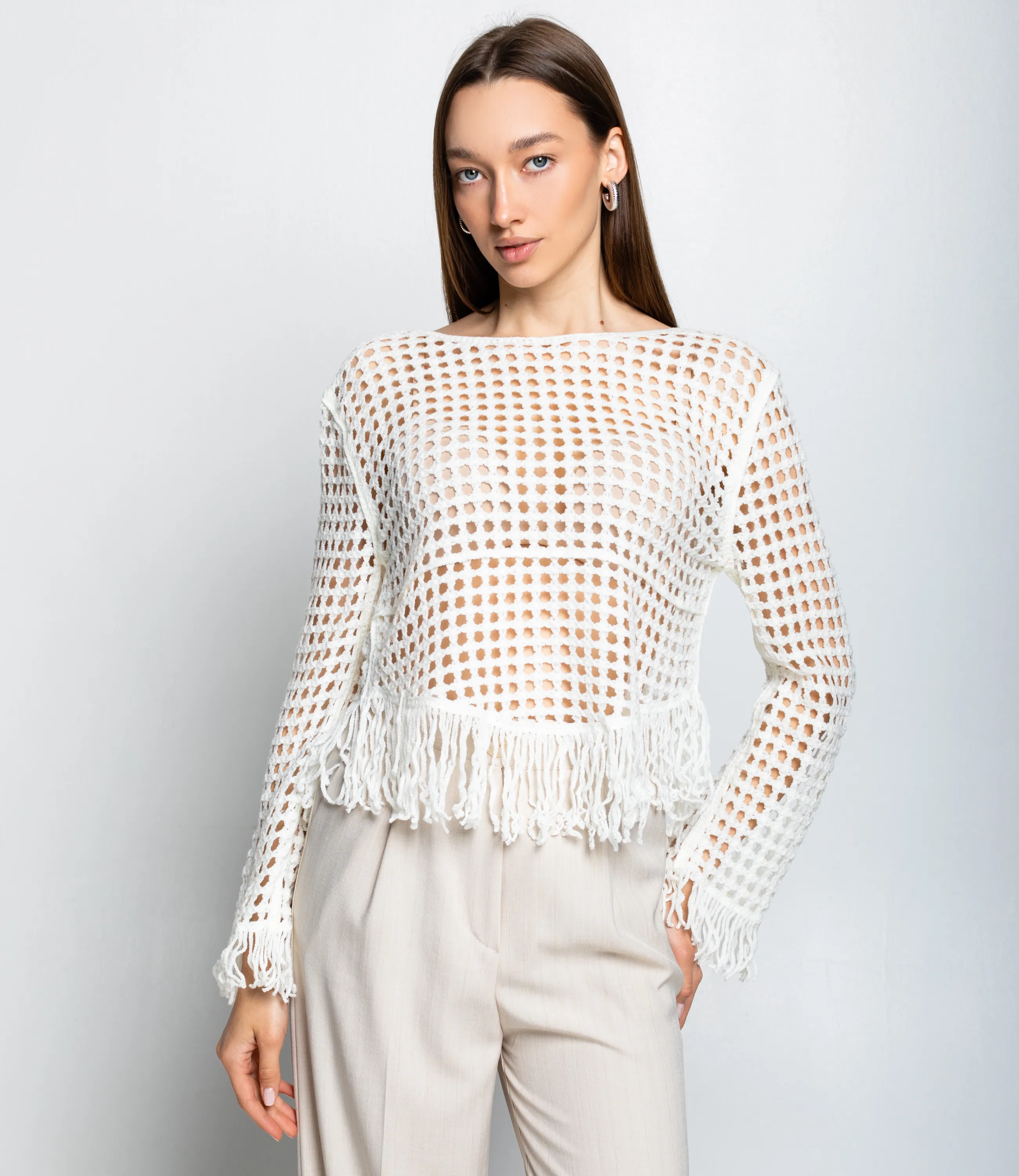 Лонгслив #КТ956 (3), молочный - фото 1