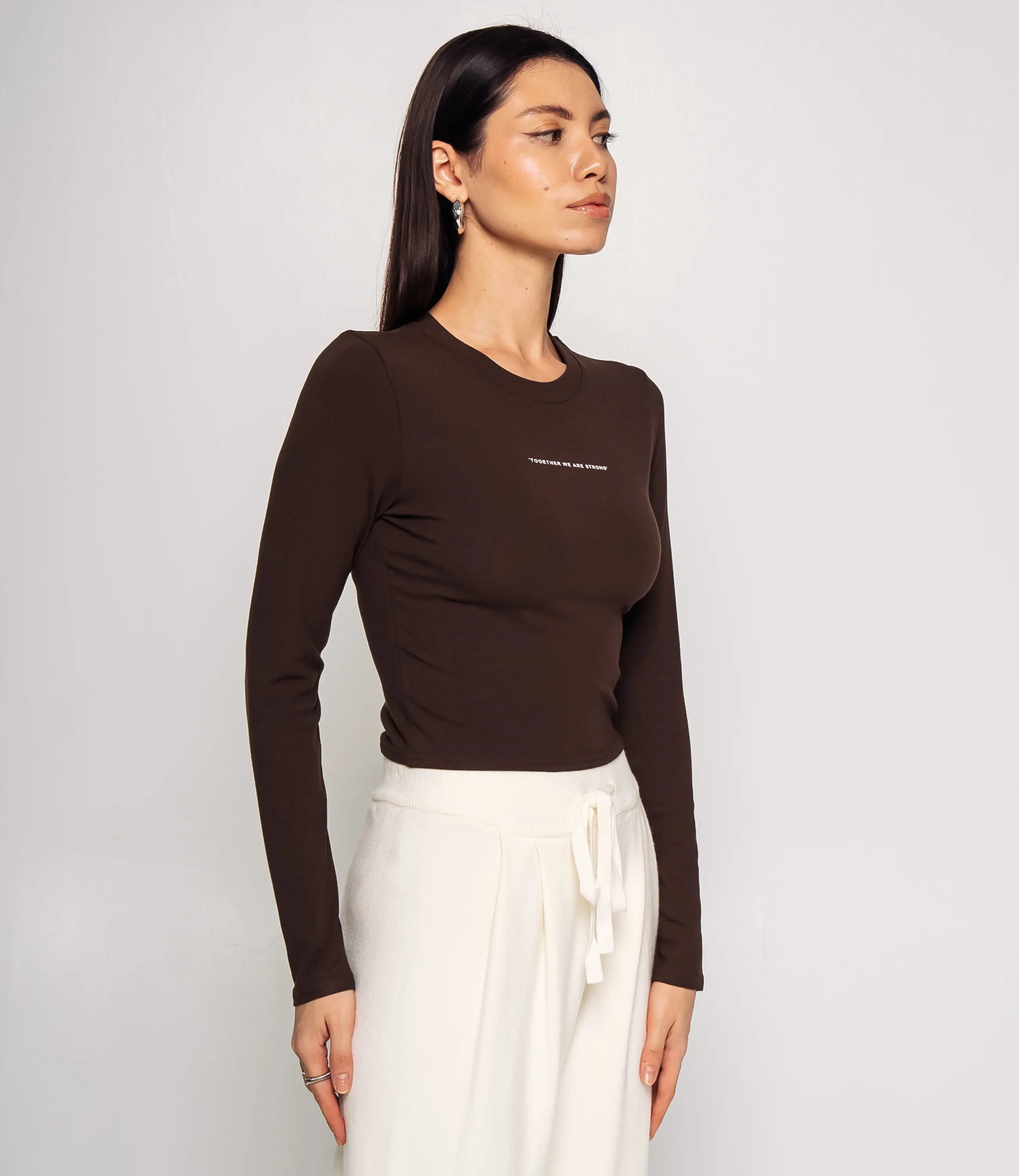 Лонгслив #КТ976, шоколадный - фото 3