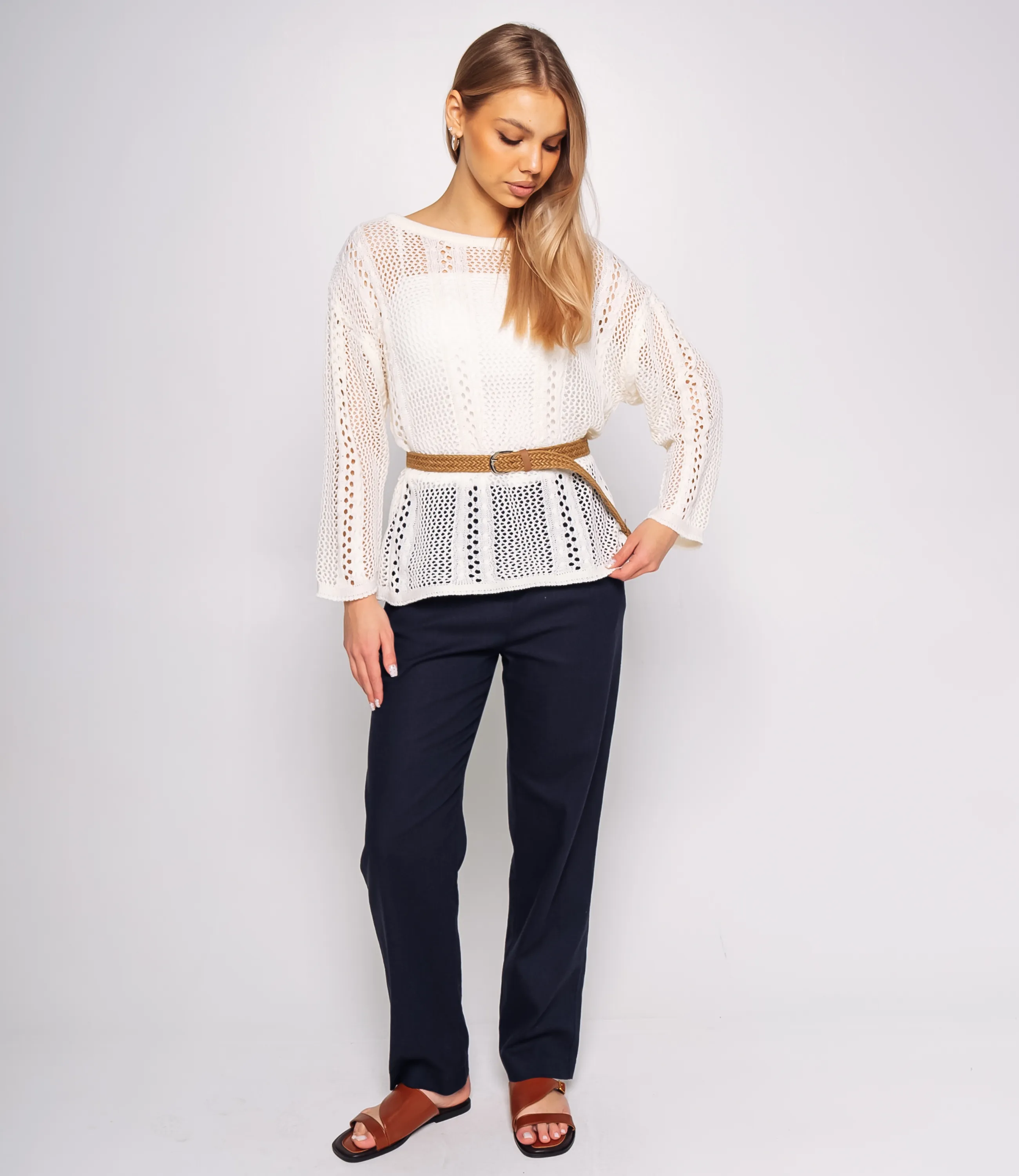 Лонгслив+топ #КТ2983, кремовый - фото 4