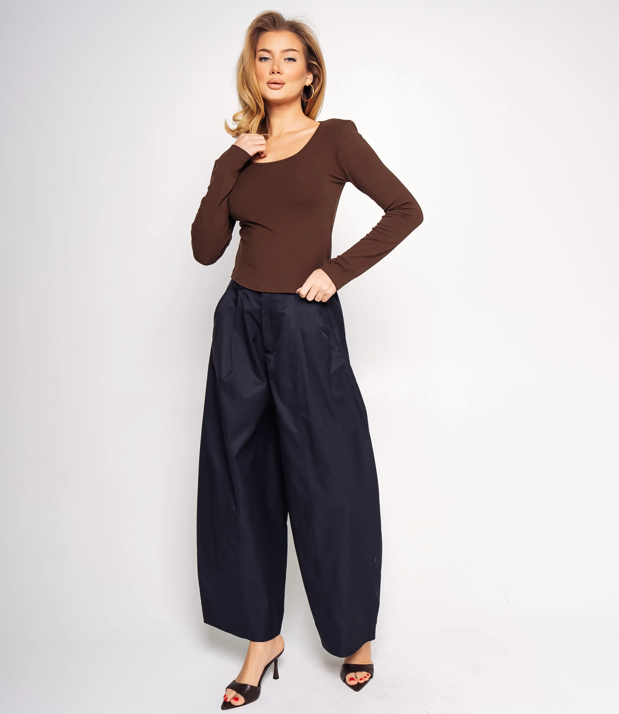 Лонгслив #КТ0140, шоколадный - фото 4