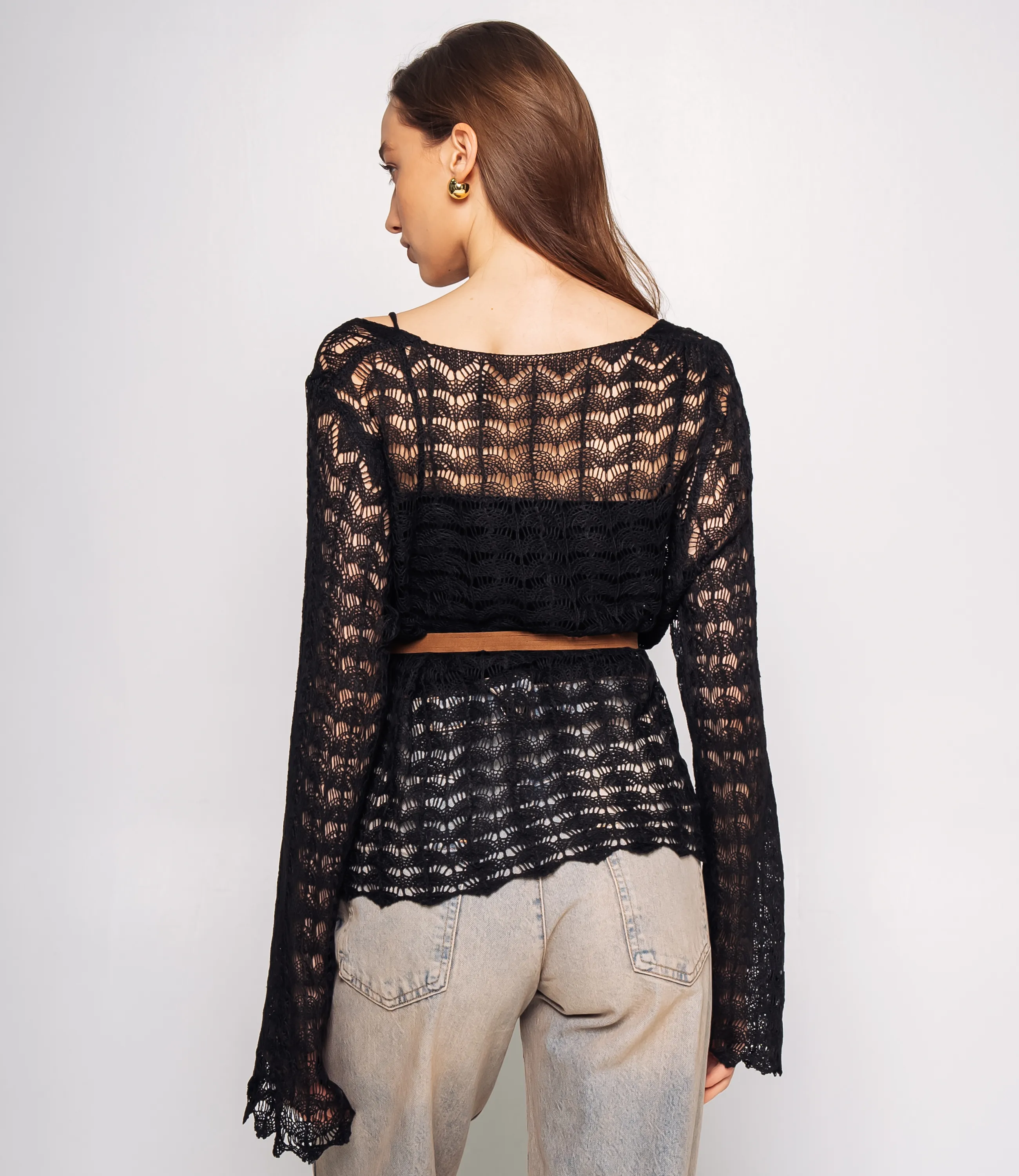 Лонгслив+топ #КТ2979, чёрный - фото 3