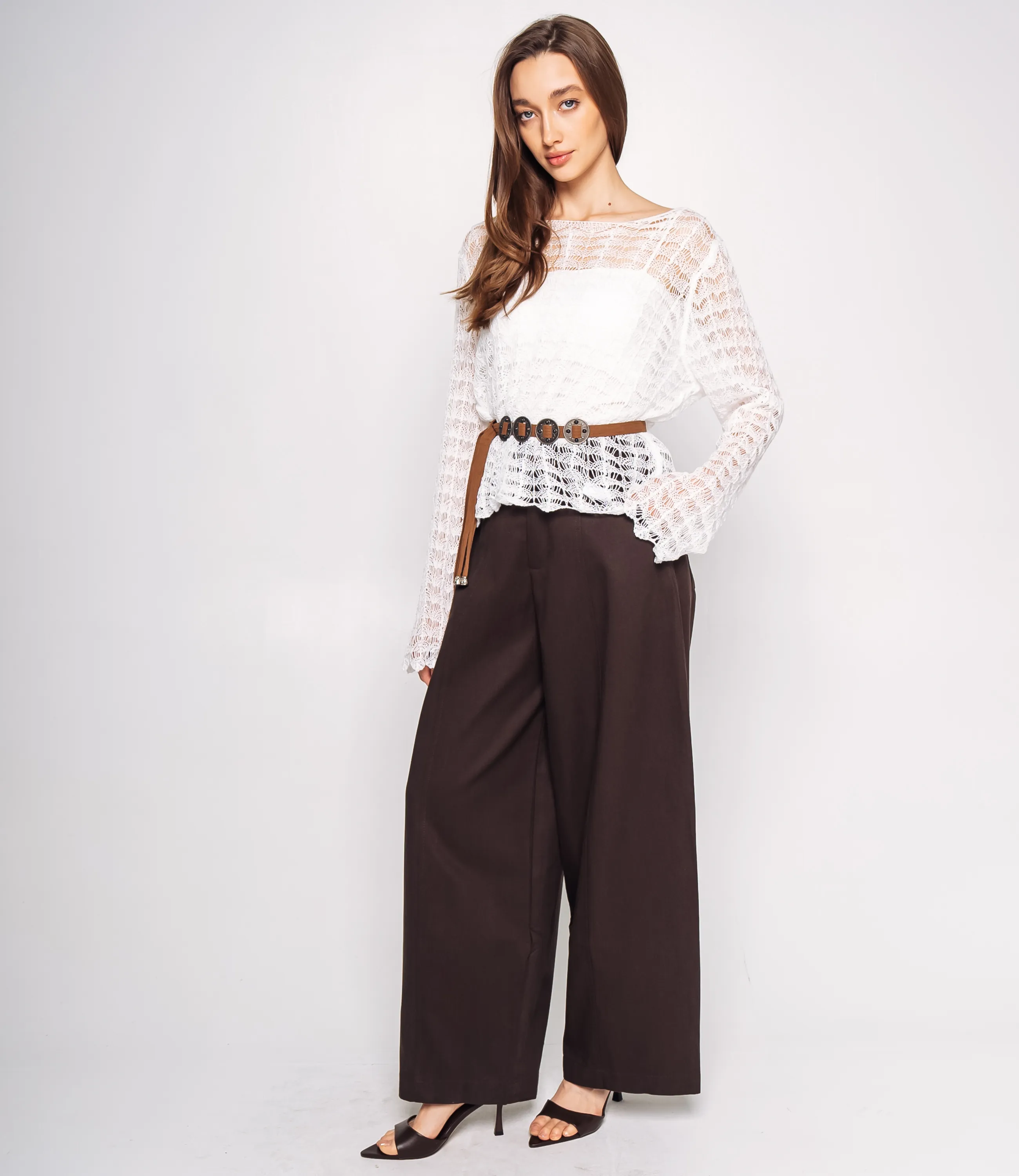 Лонгслив+топ #КТ2979, белый - фото 4