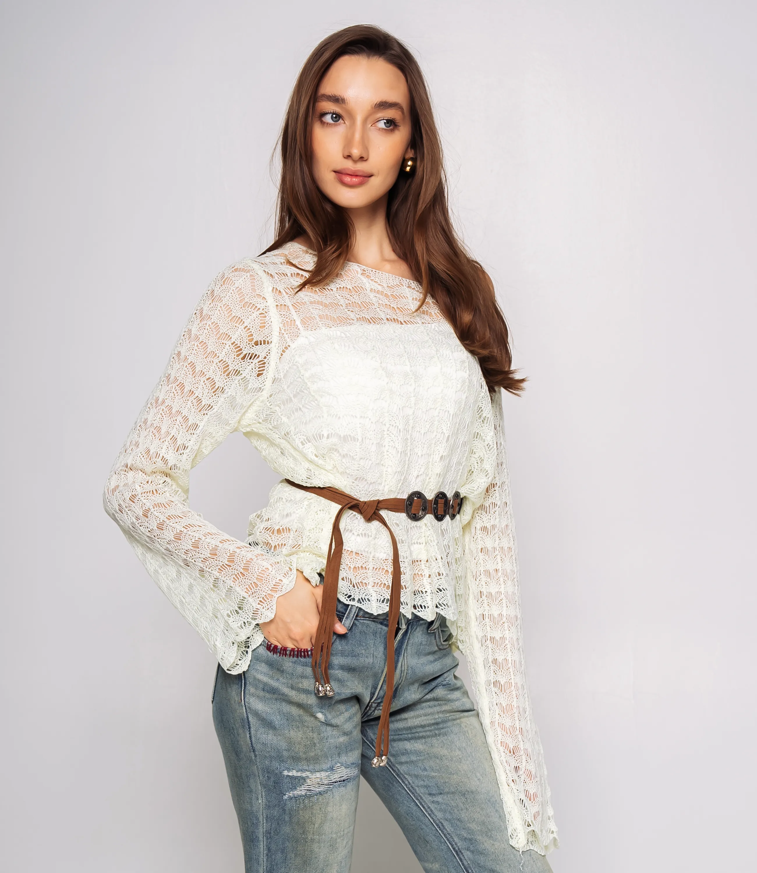 Лонгслив+топ #КТ2979, лайм - фото 2