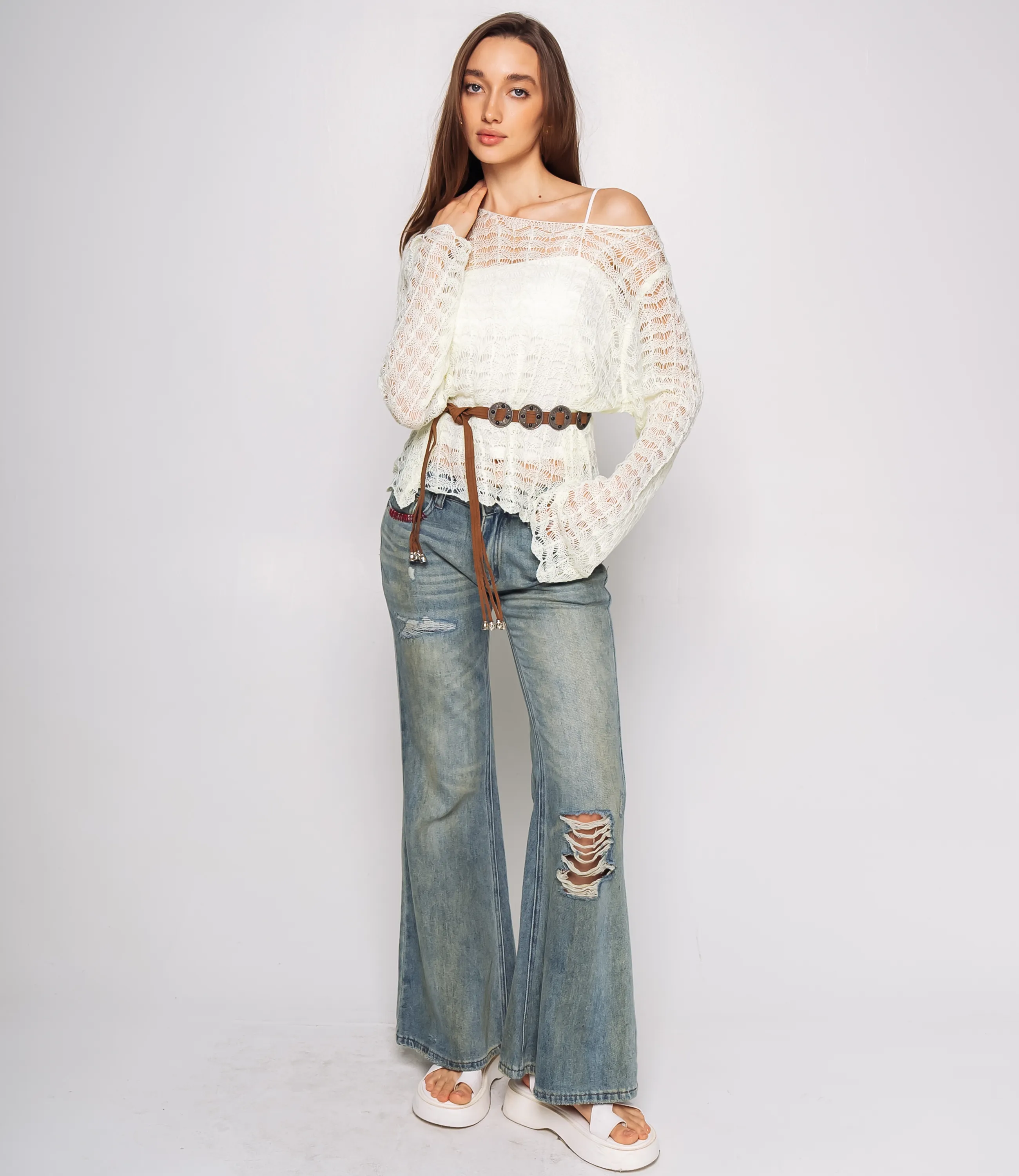 Лонгслив+топ #КТ2979, лайм - фото 4