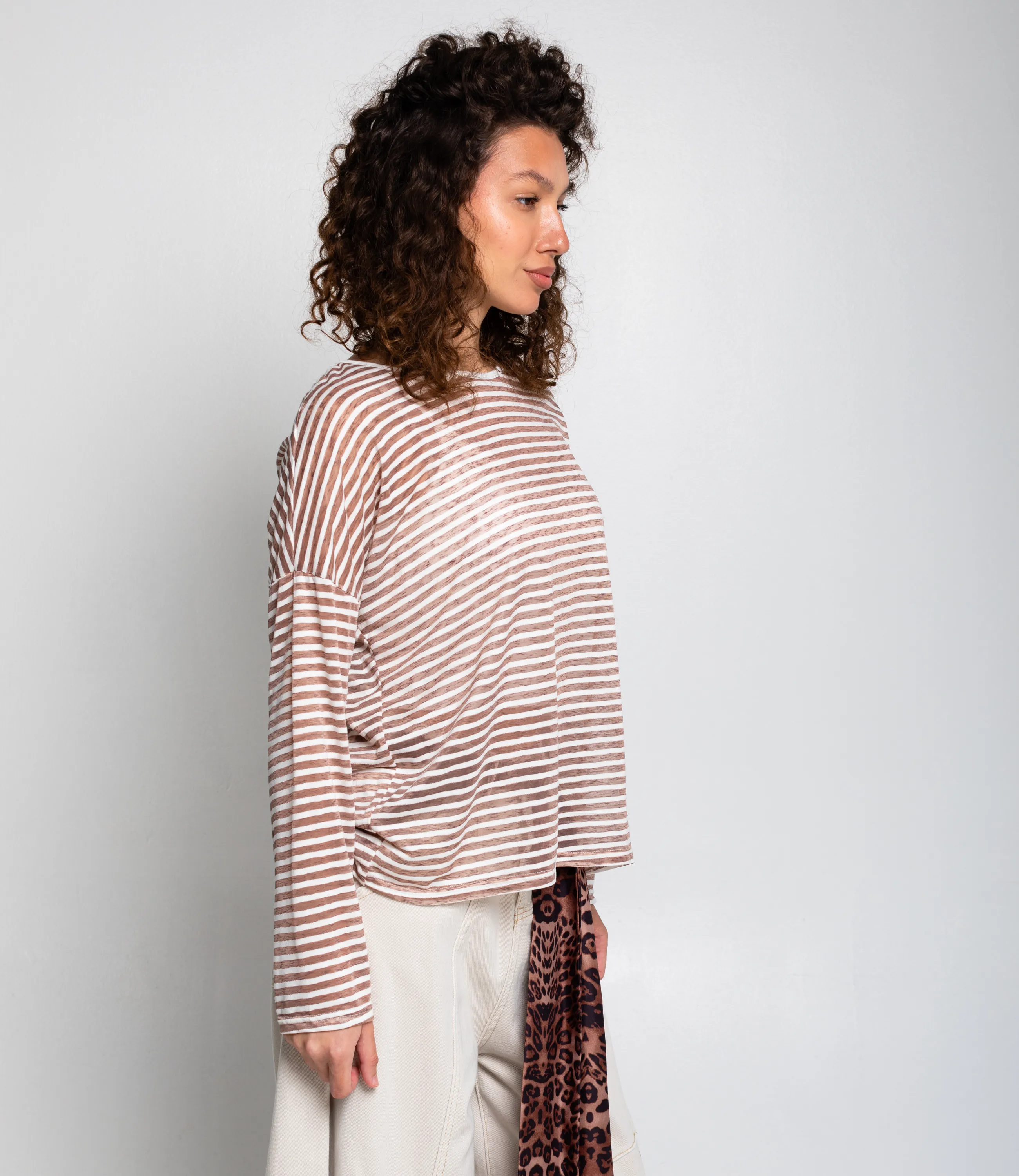 Лонгслив+топ #КТ8809 (2), коричневый - фото 2