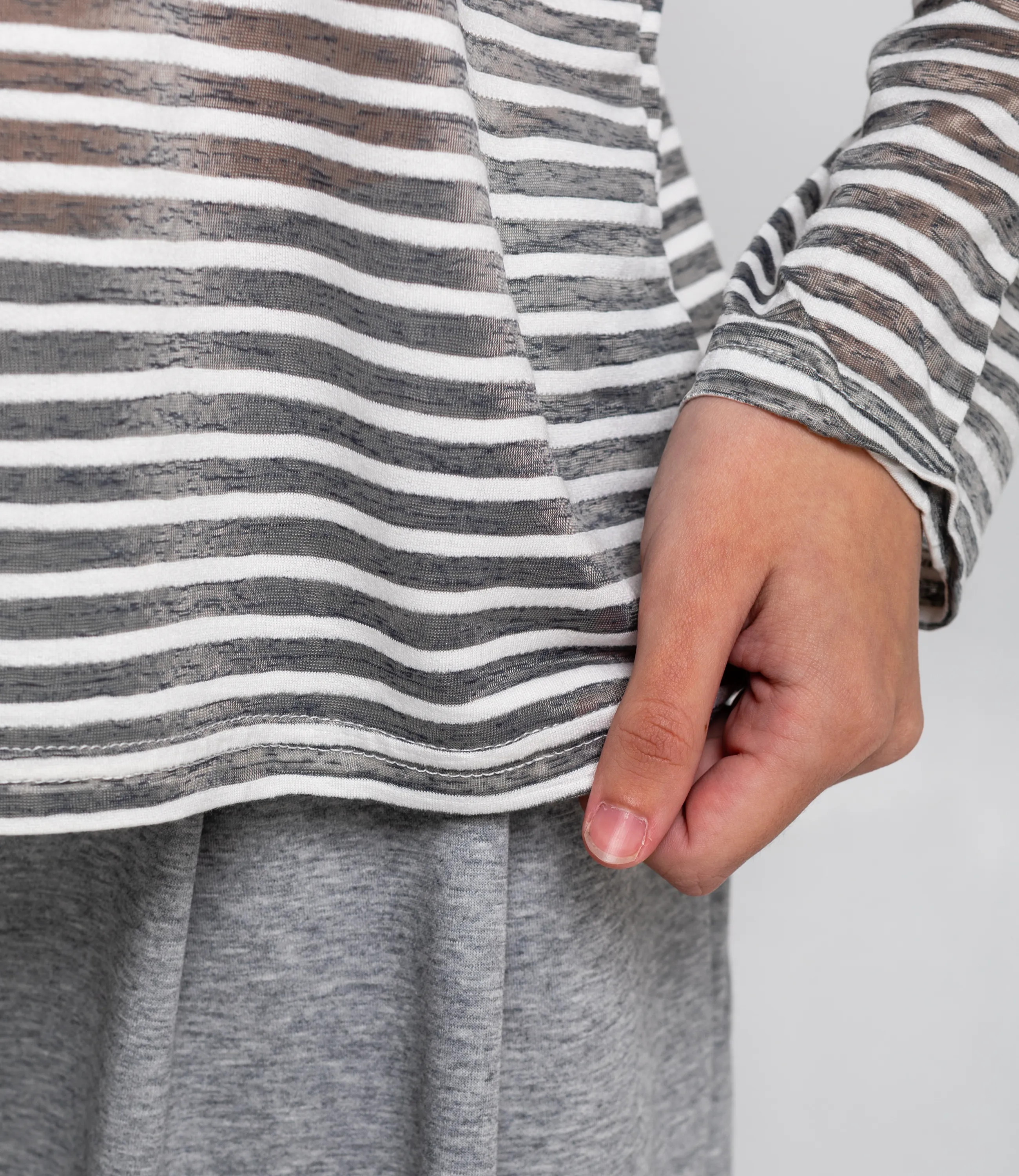 Лонгслив+топ #КТ8809 (2), серый - фото 5