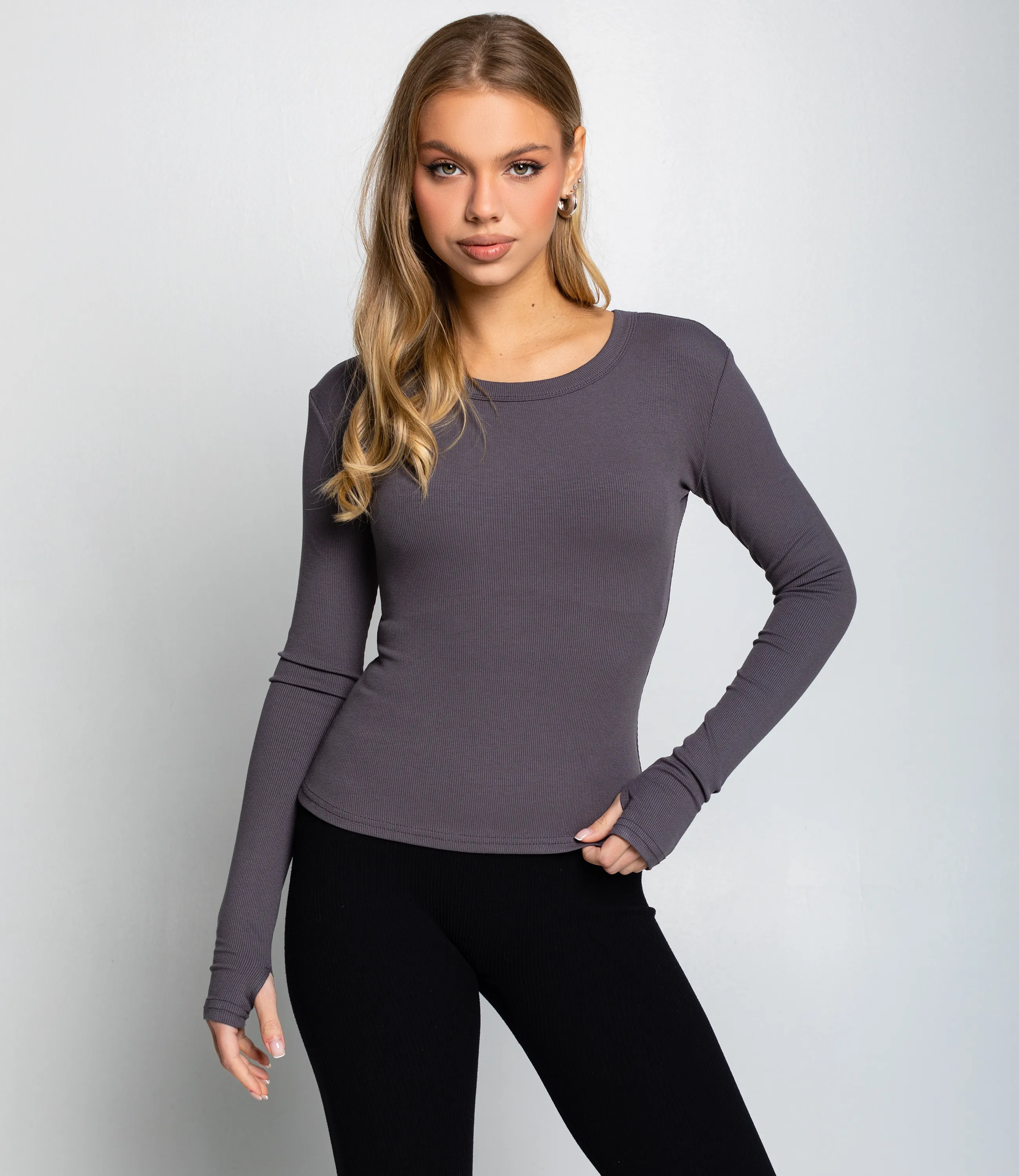 Лонгслив #КТ6889 (1), графит - фото 1