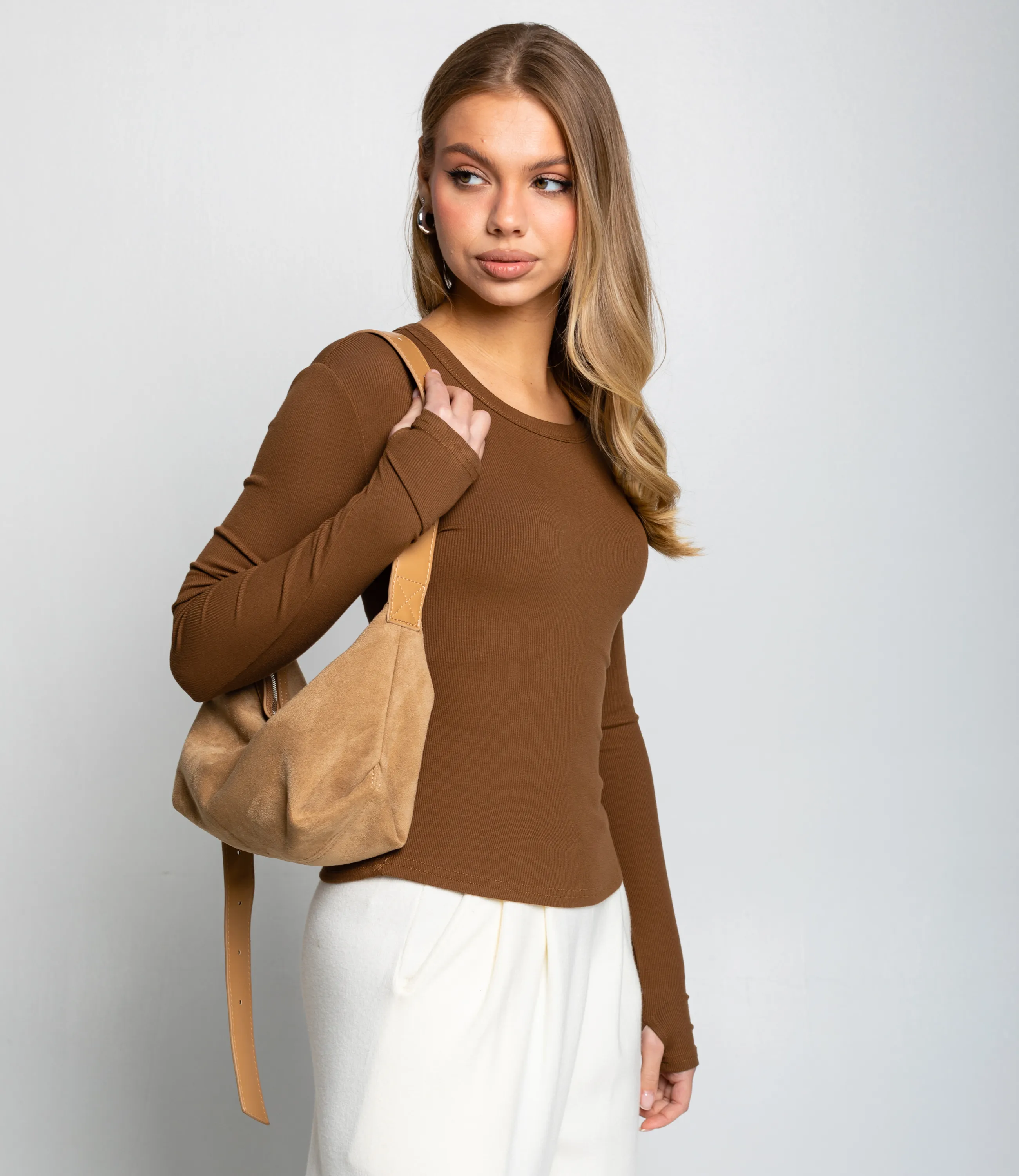 Лонгслив #КТ6889 (1), коричневый - фото 2