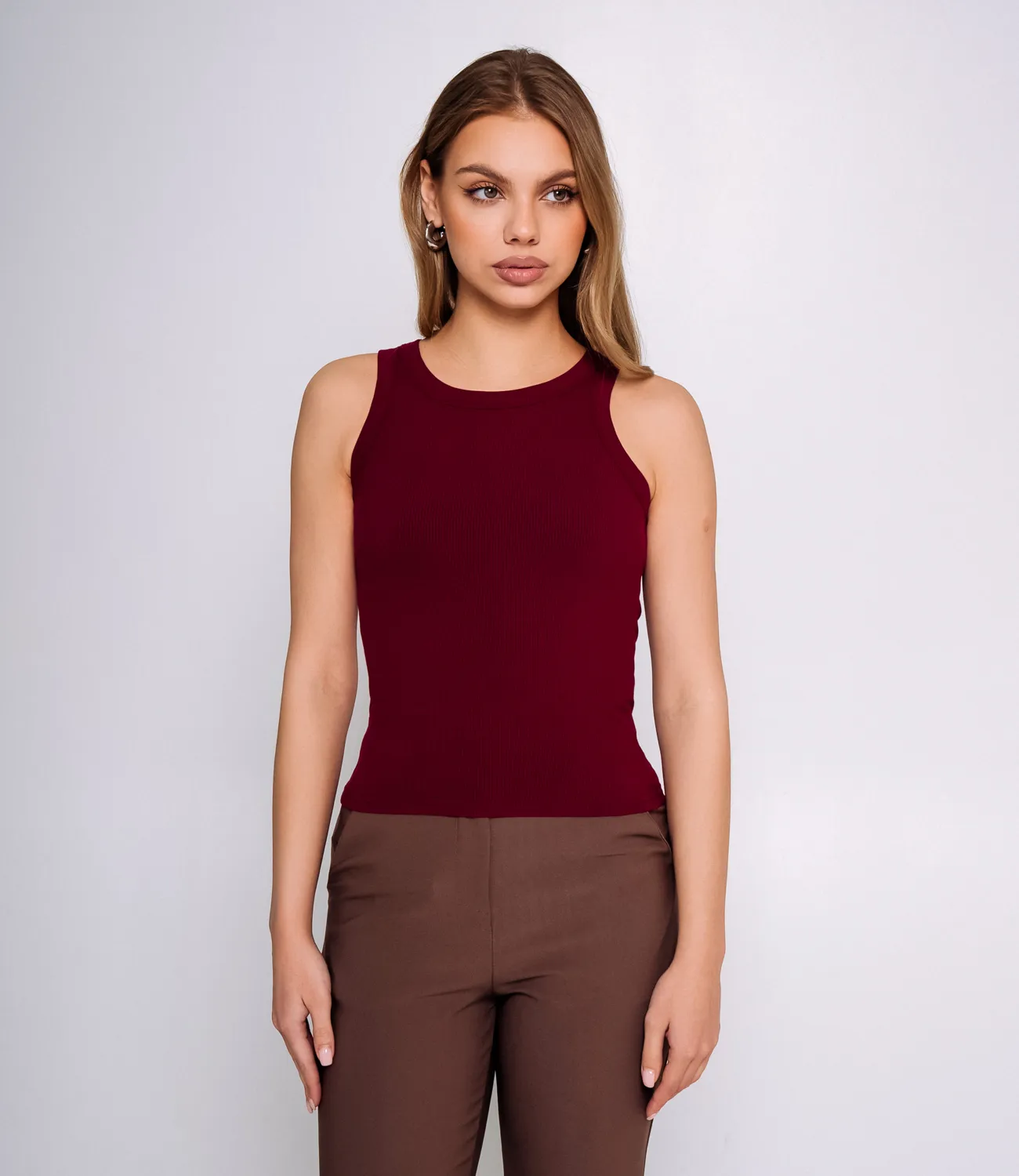 Майка #ОКТ1648, бордовый