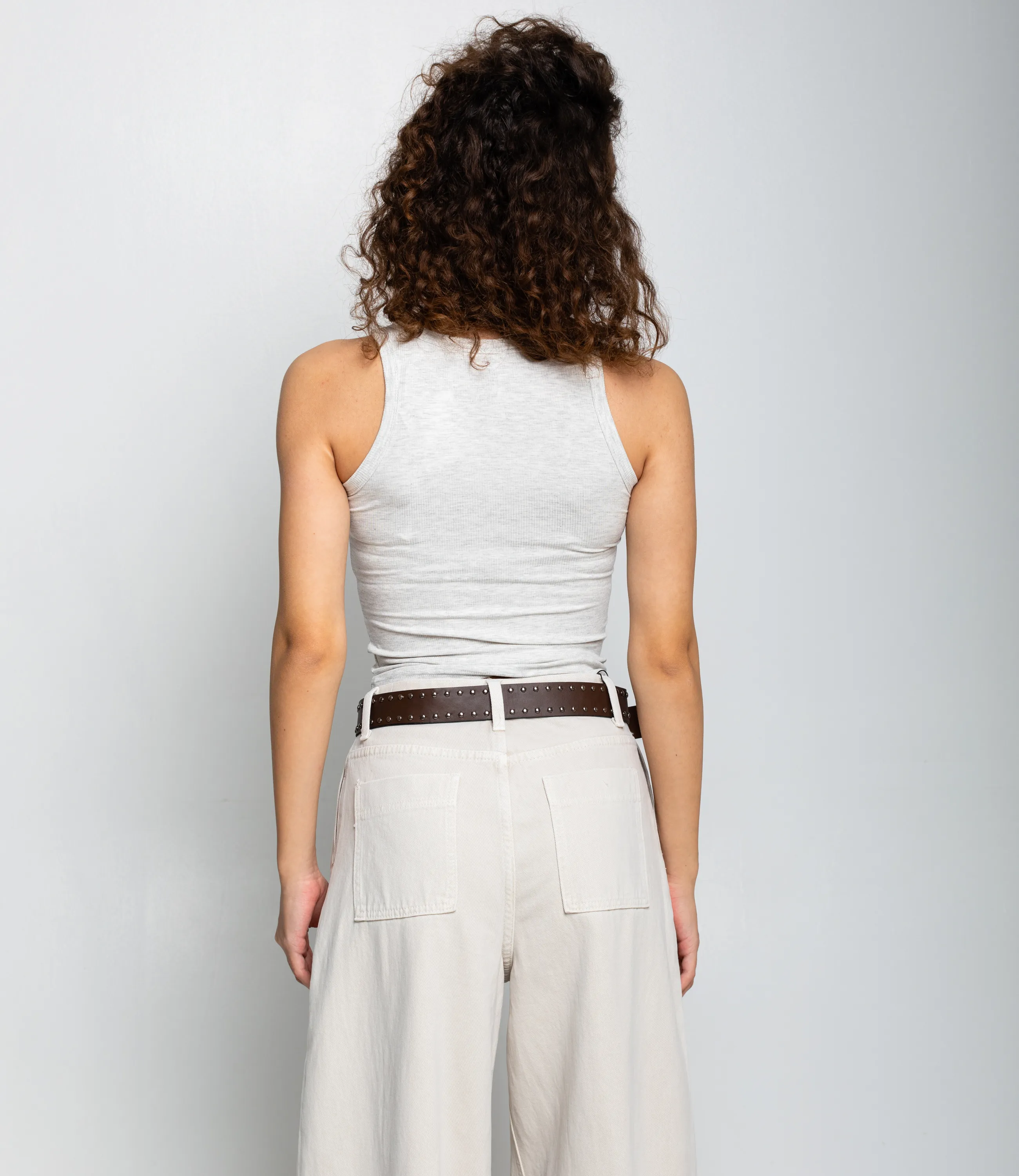 Майка #ОКТ1648, светло-серый меланж - фото 3