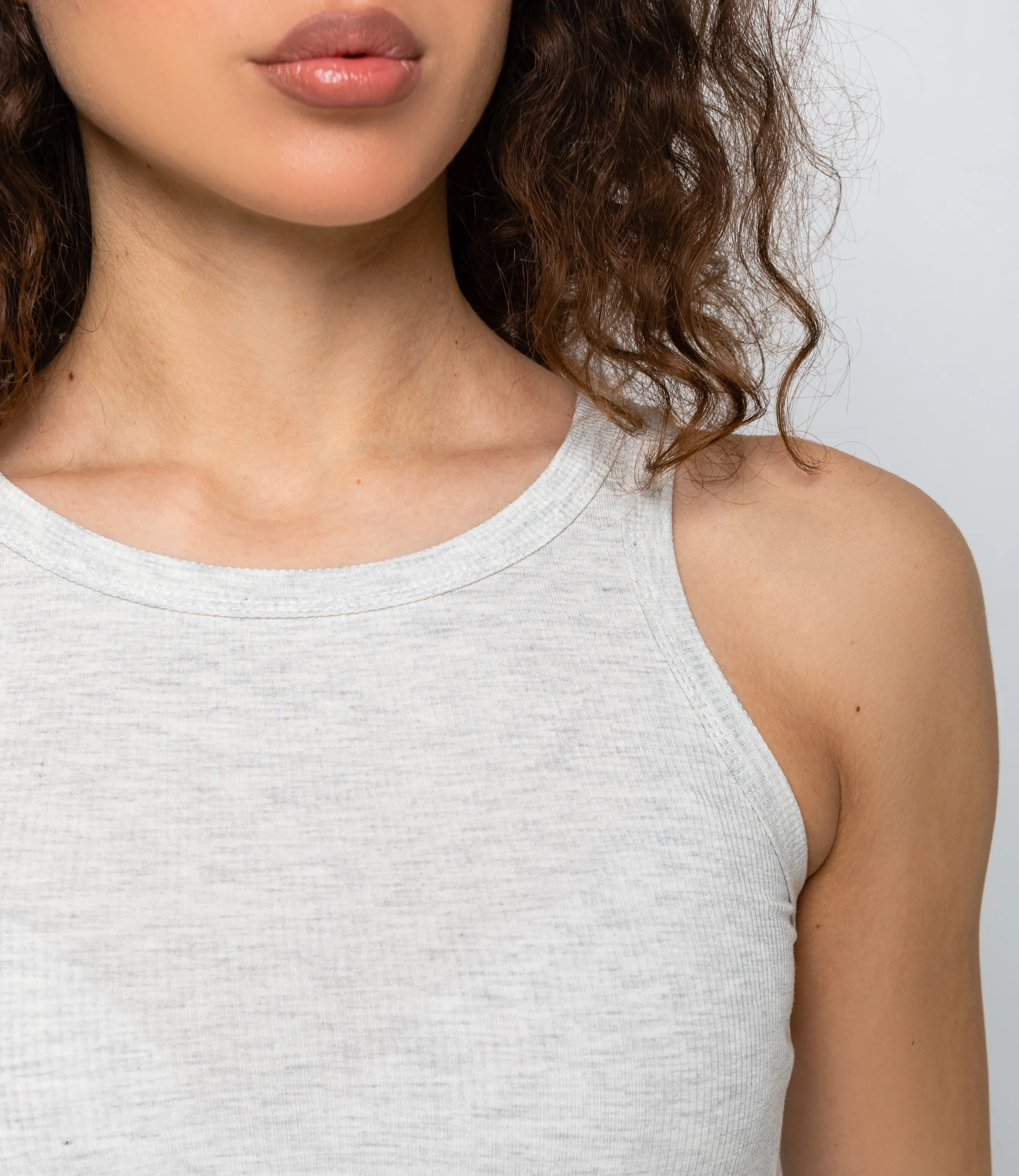 Майка #ОКТ1648, светло-серый меланж - фото 5