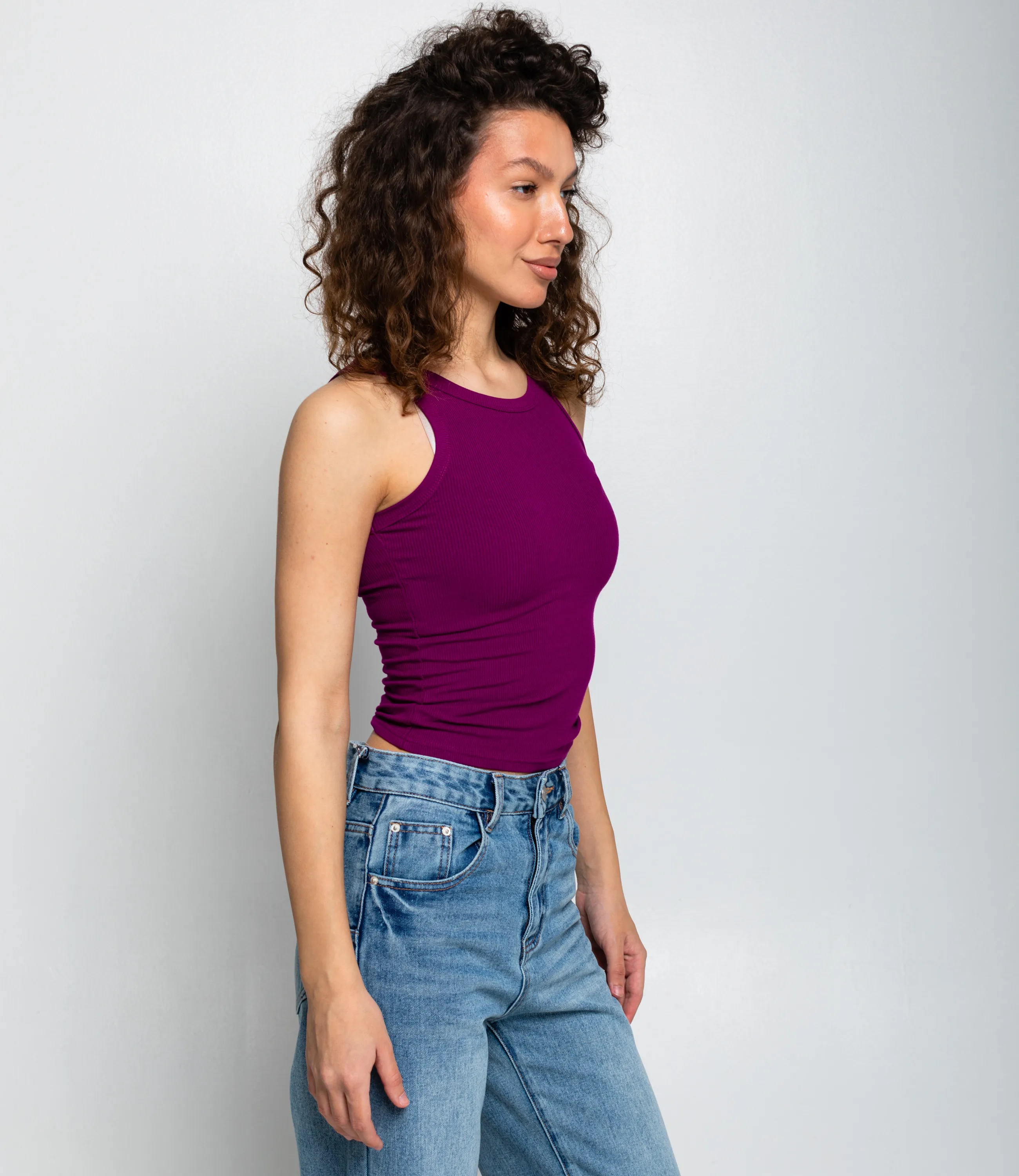 Майка #ОКТ1648, фиолетовый - фото 2