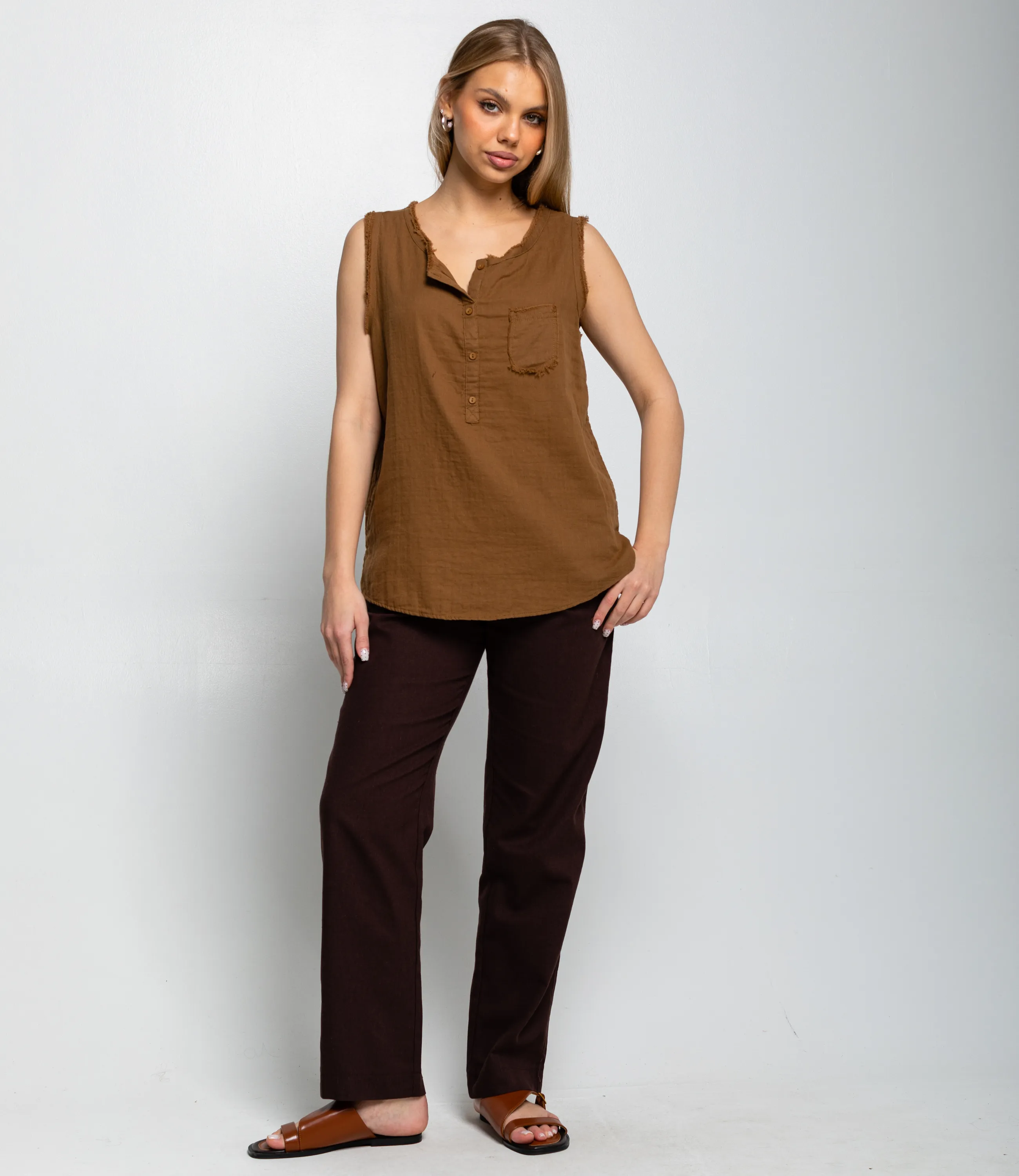 Майка #КТ5501 (1), коричневый - фото 4