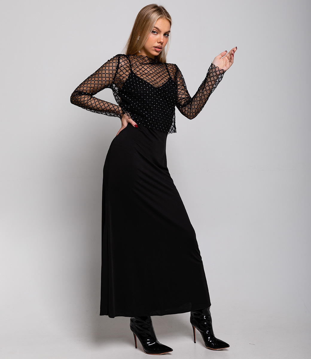 Платье #БШ1981, чёрный - фото 3