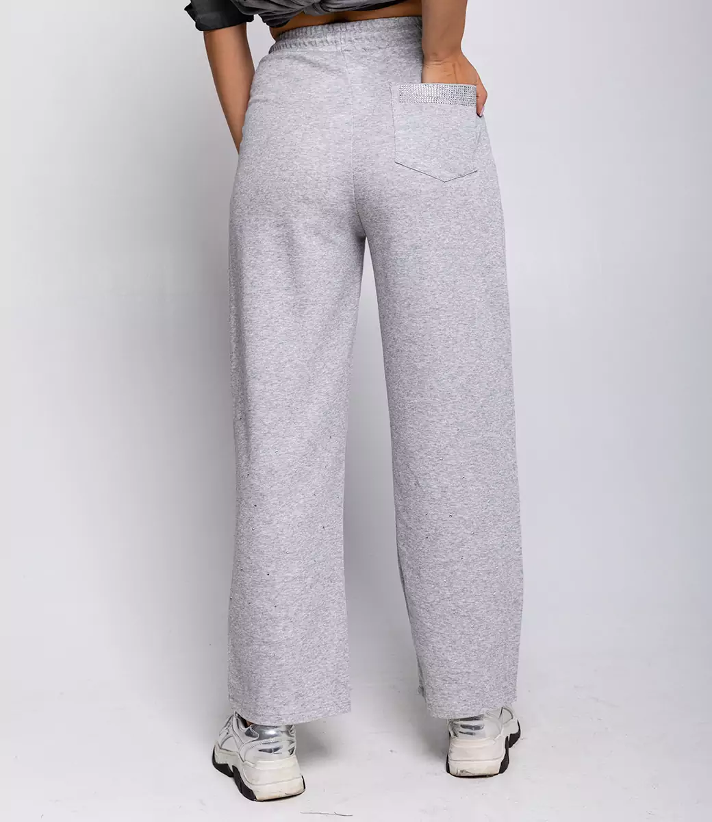 Спортивные брюки #МСК8858, серый меланж - фото 3