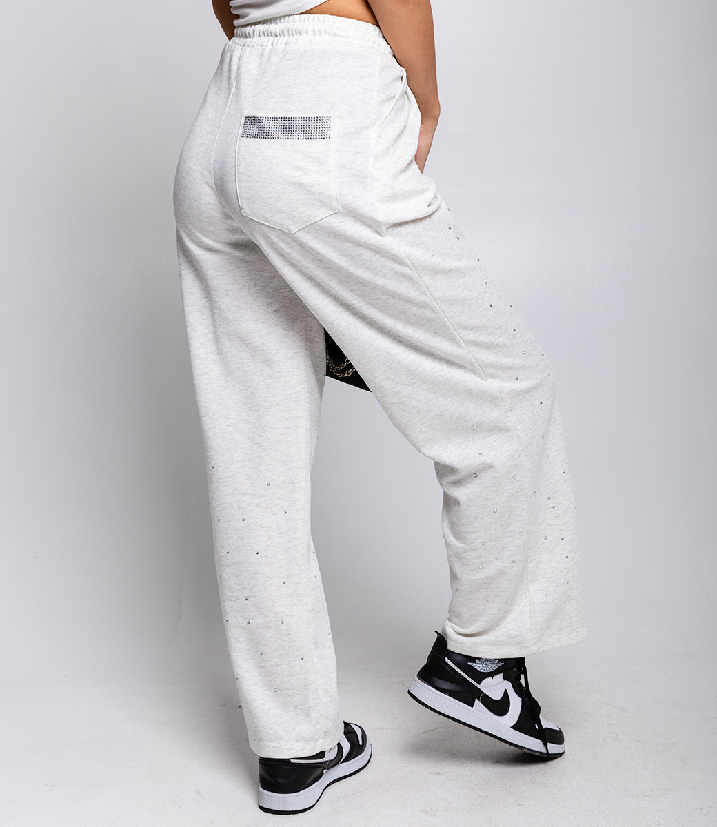 Спортивные брюки #МСК8858, светло-серый меланж - фото 3
